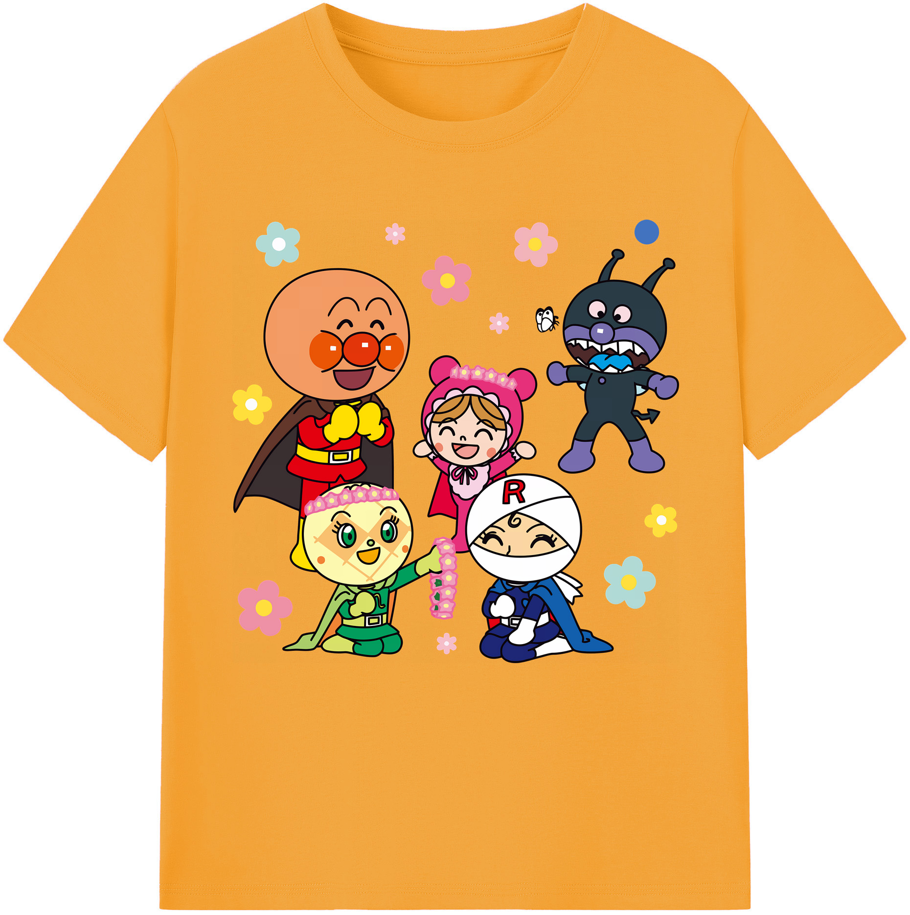 （画像用） アンパンマン Anpanman レディースカジュアルプリントTシャツ（綿100％）
