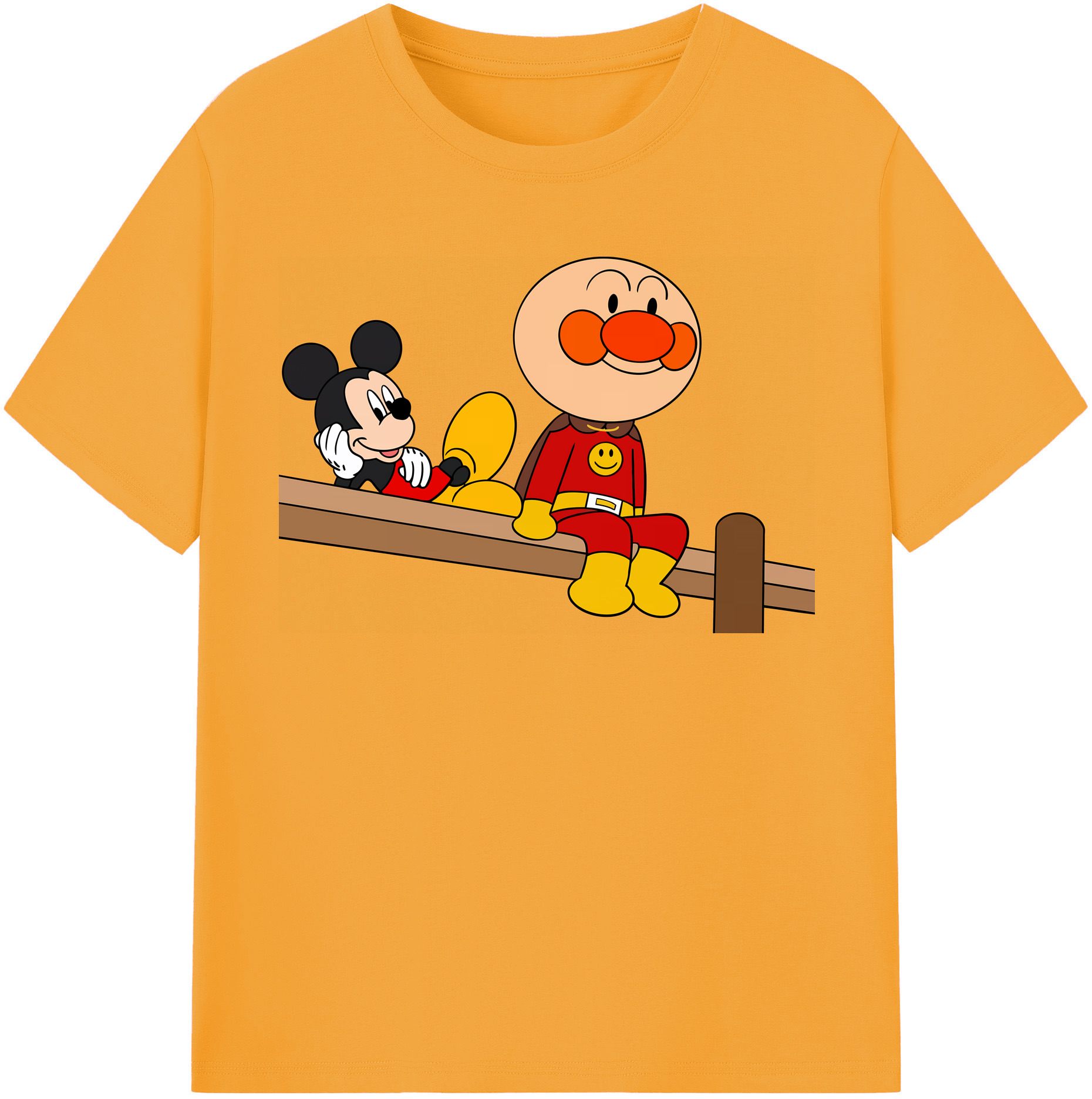 （画像用） アンパンマン Anpanman レディースカジュアルプリントTシャツ（綿100％）