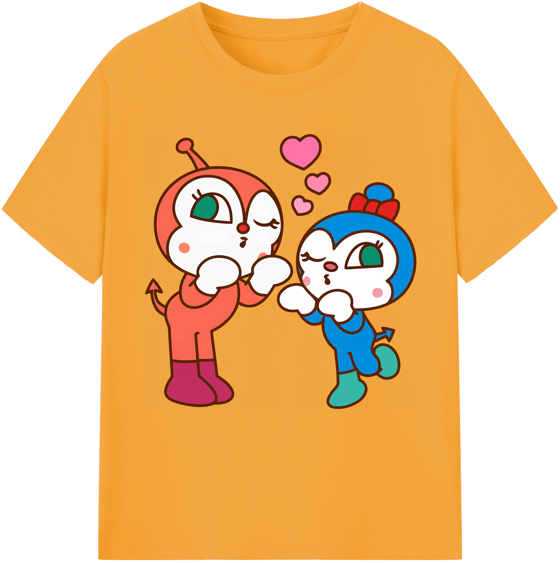 （画像用） アンパンマン Anpanman レディースカジュアルプリントTシャツ（綿100％）