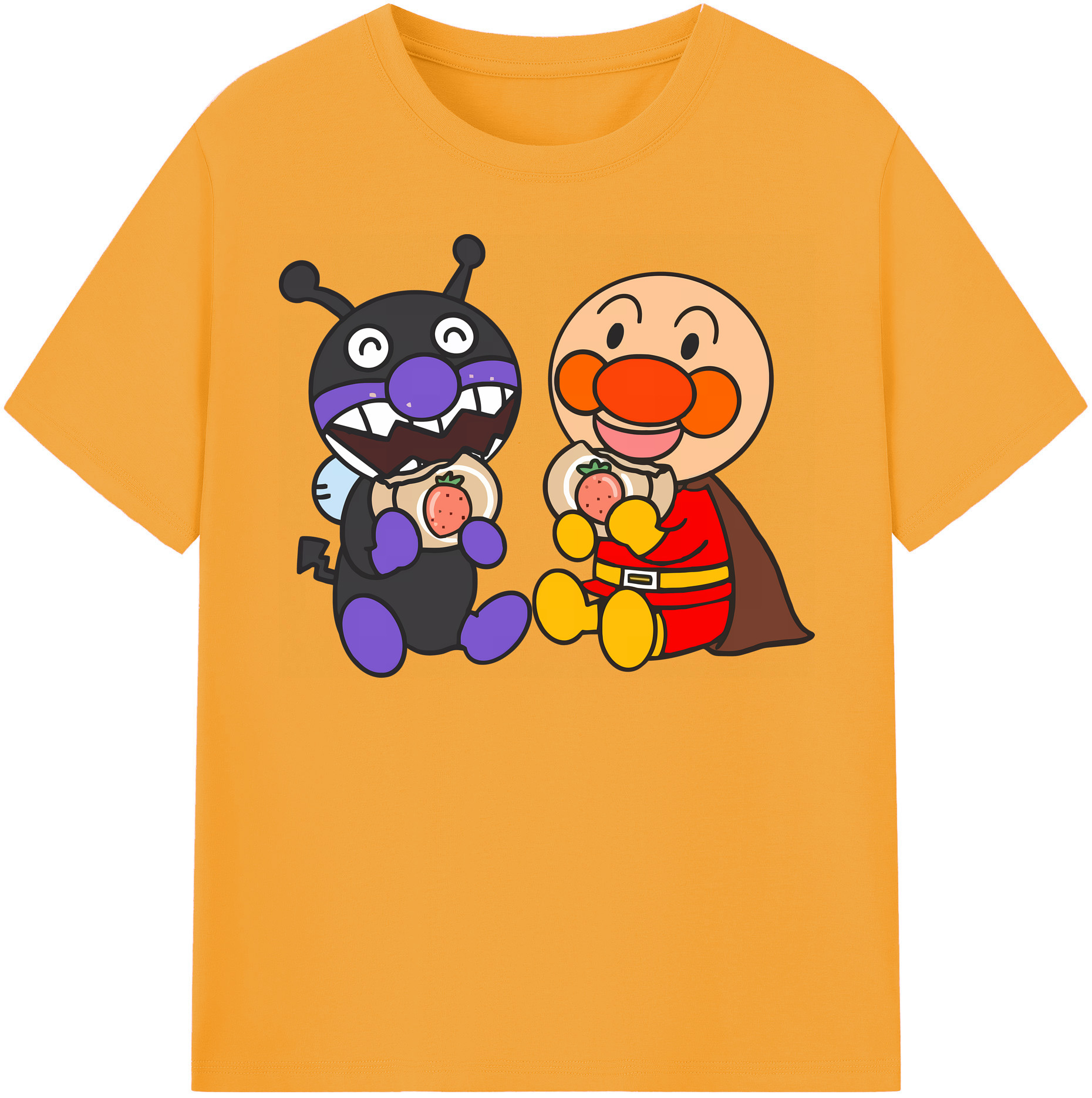 （画像用） アンパンマン Anpanman レディースカジュアルプリントTシャツ（綿100％）