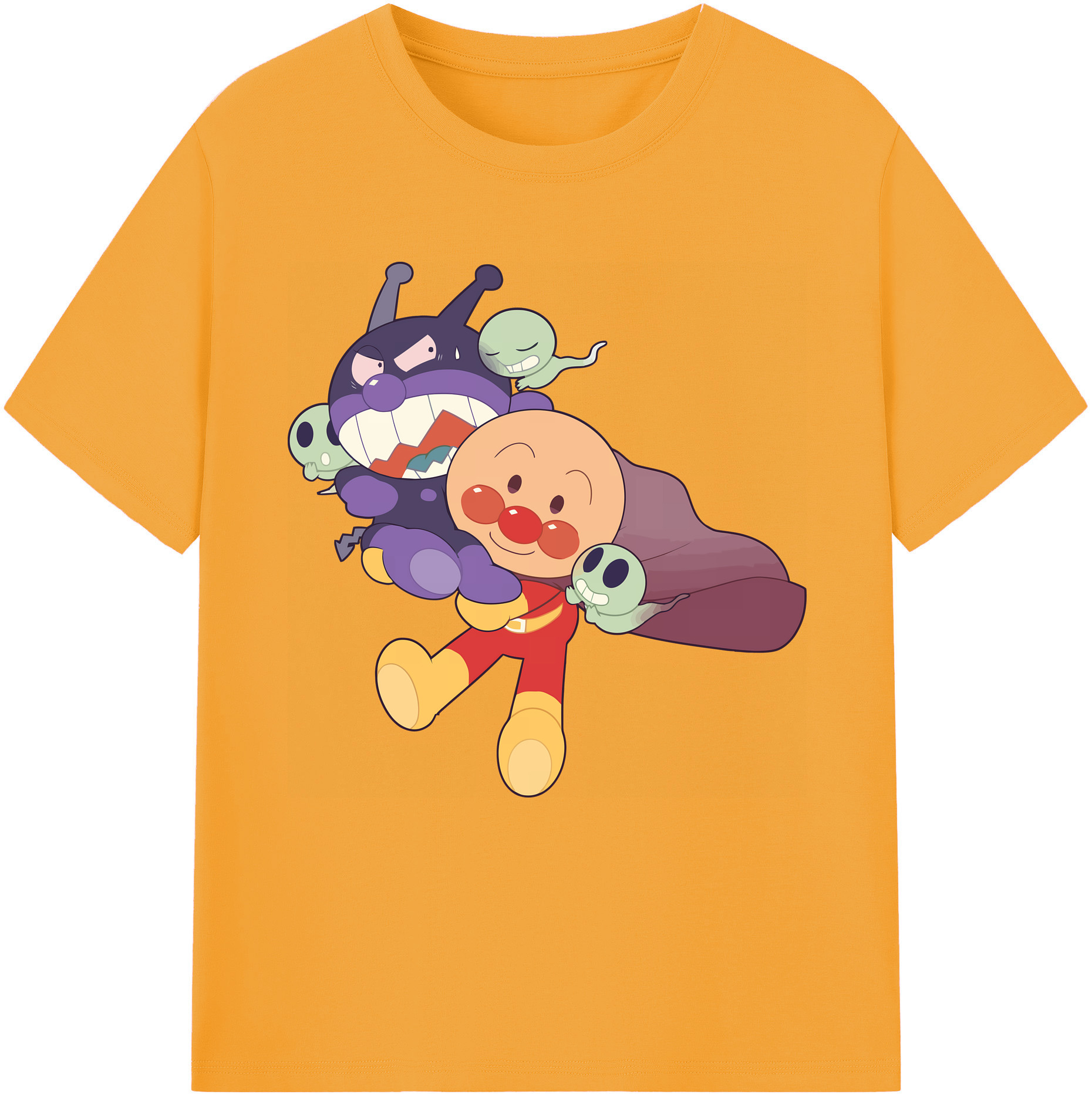 （画像用） アンパンマン Anpanman レディースカジュアルプリントTシャツ（綿100％）