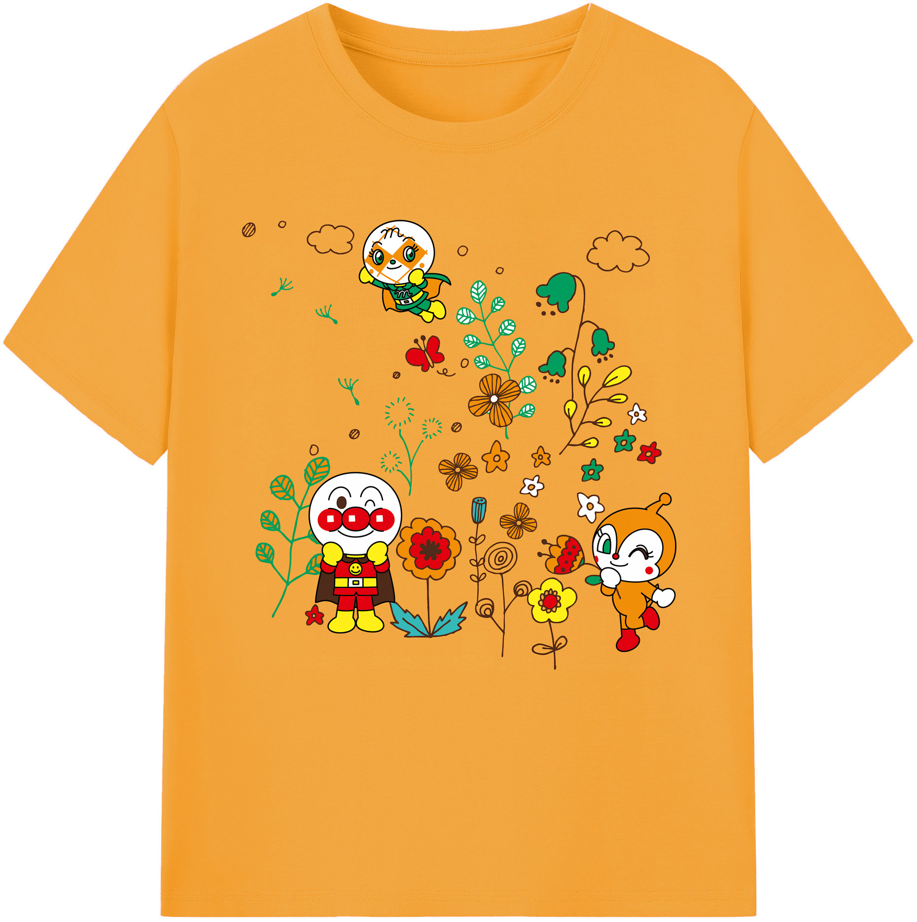 （画像用） アンパンマン Anpanman レディースカジュアルプリントTシャツ（綿100％）