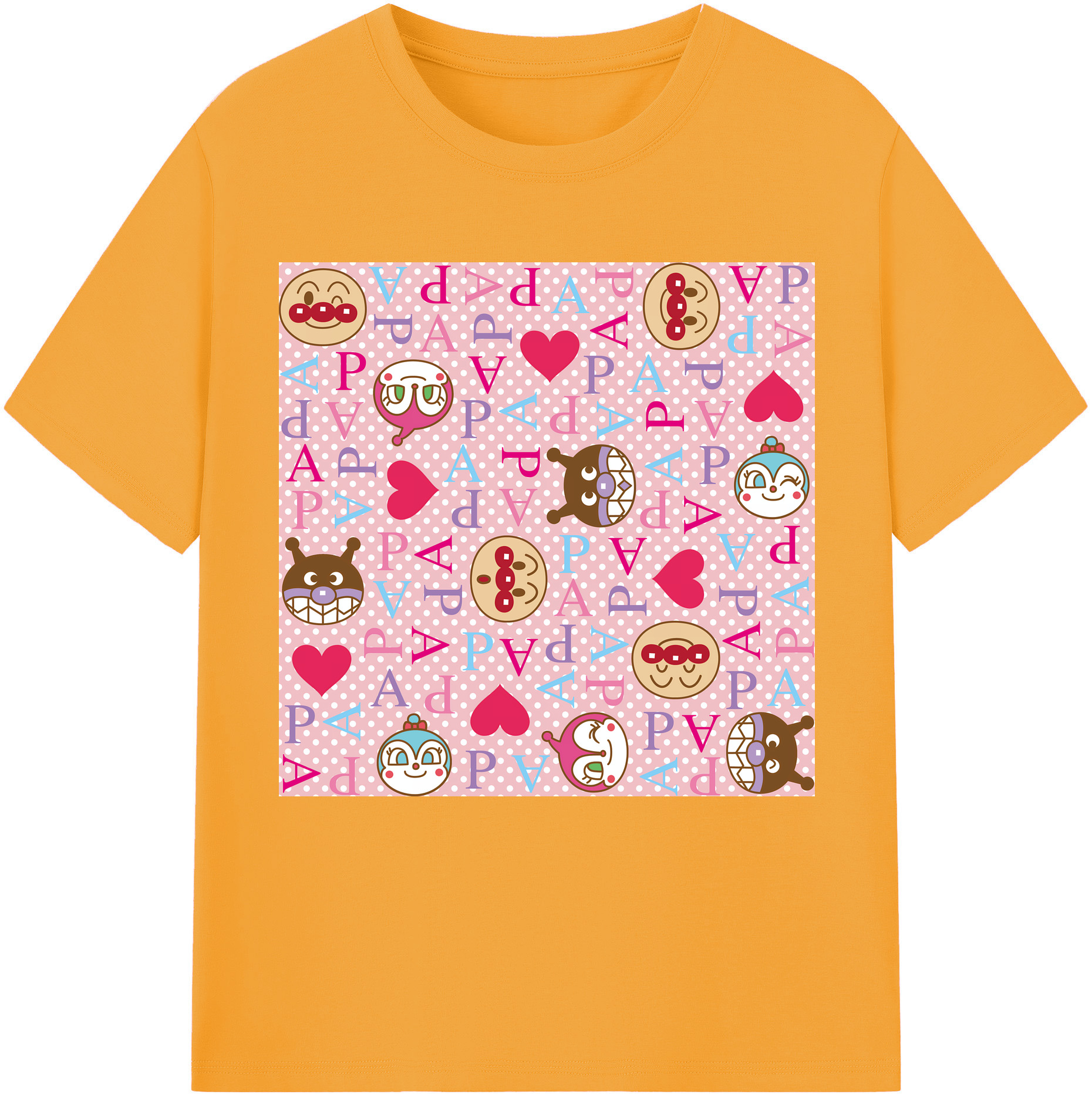（画像用） アンパンマン Anpanman レディースカジュアルプリントTシャツ（綿100％）
