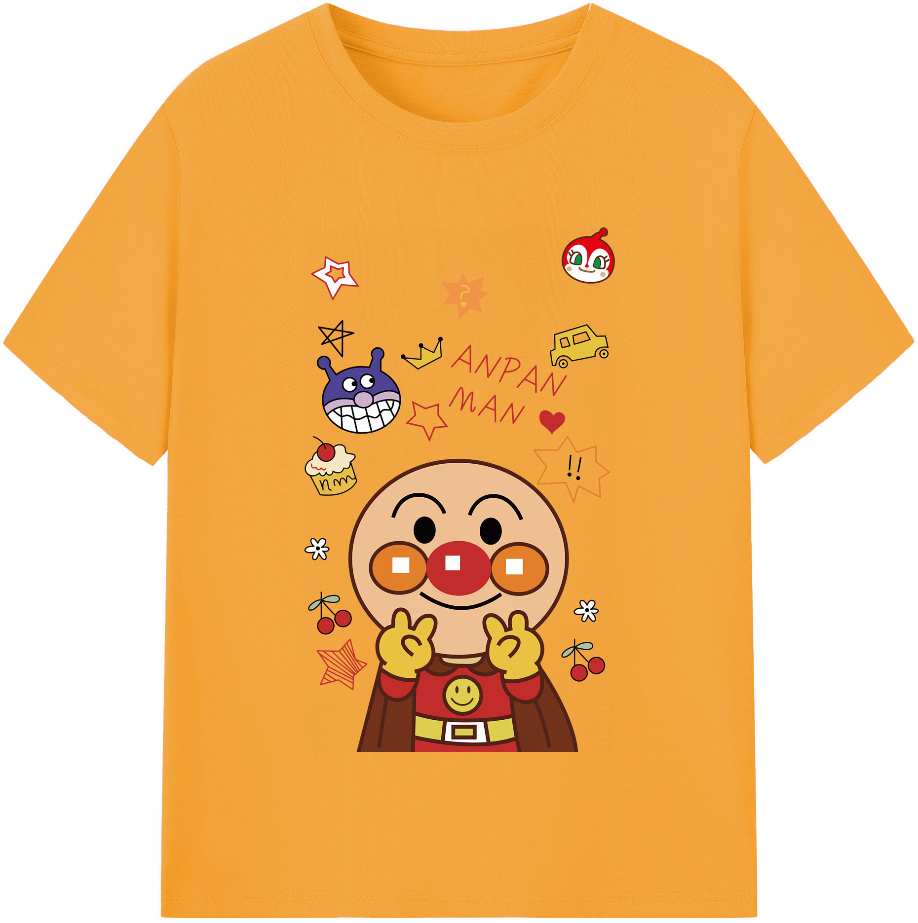 （画像用） アンパンマン Anpanman レディースカジュアルプリントTシャツ（綿100％）