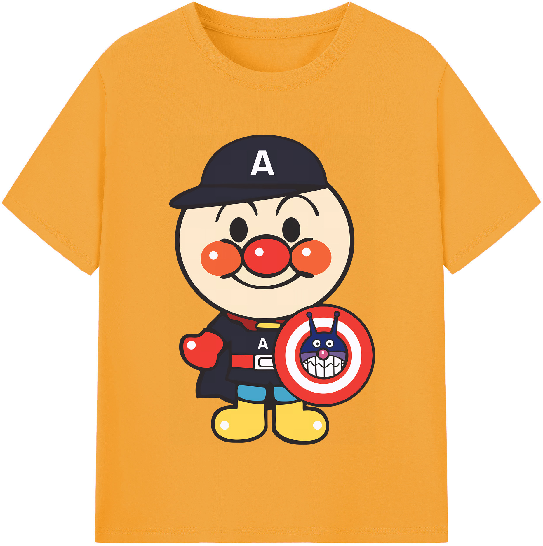 （画像用） アンパンマン Anpanman レディースカジュアルプリントTシャツ（綿100％）
