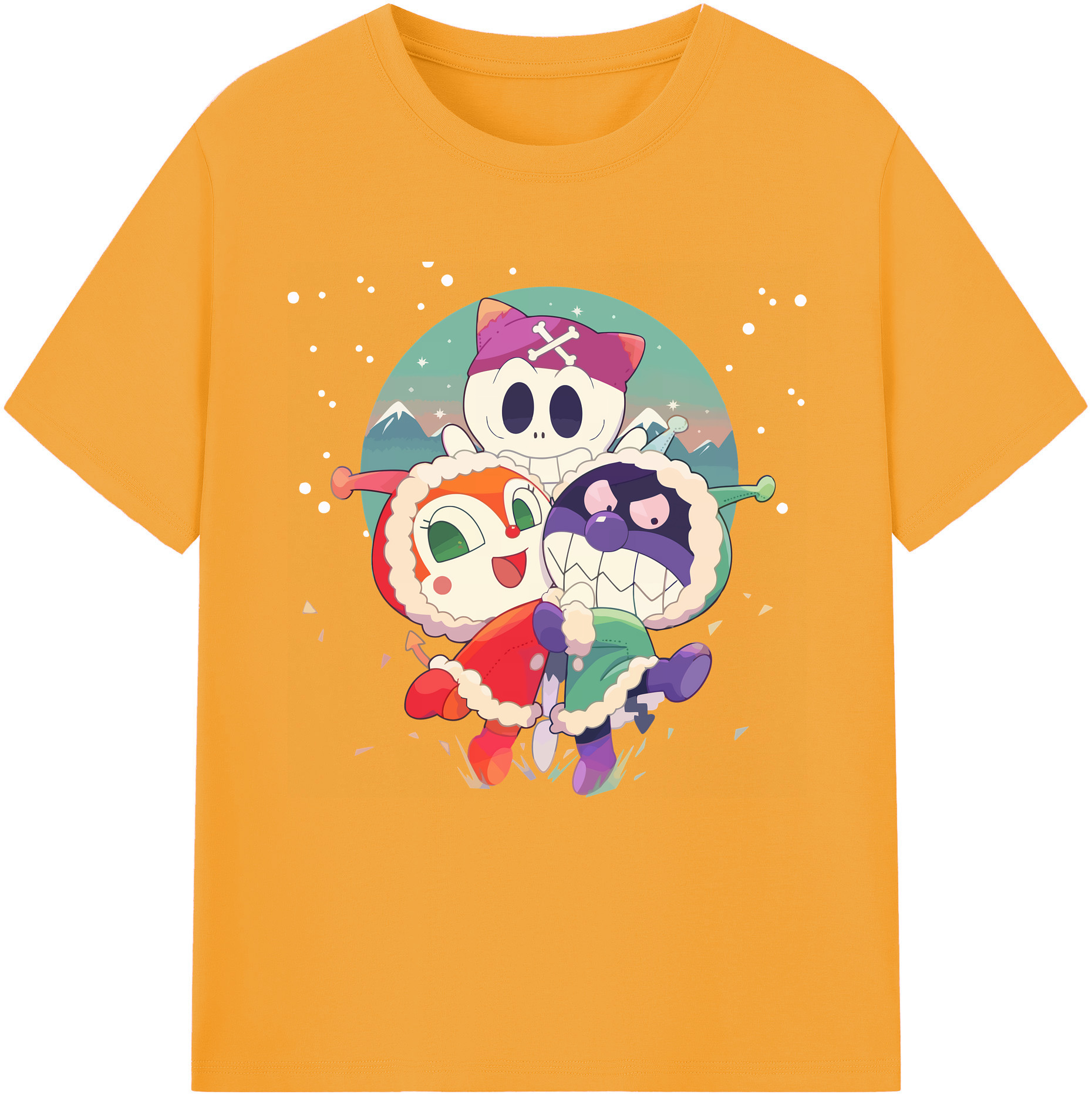 （画像用） アンパンマン Anpanman レディースカジュアルプリントTシャツ（綿100％）