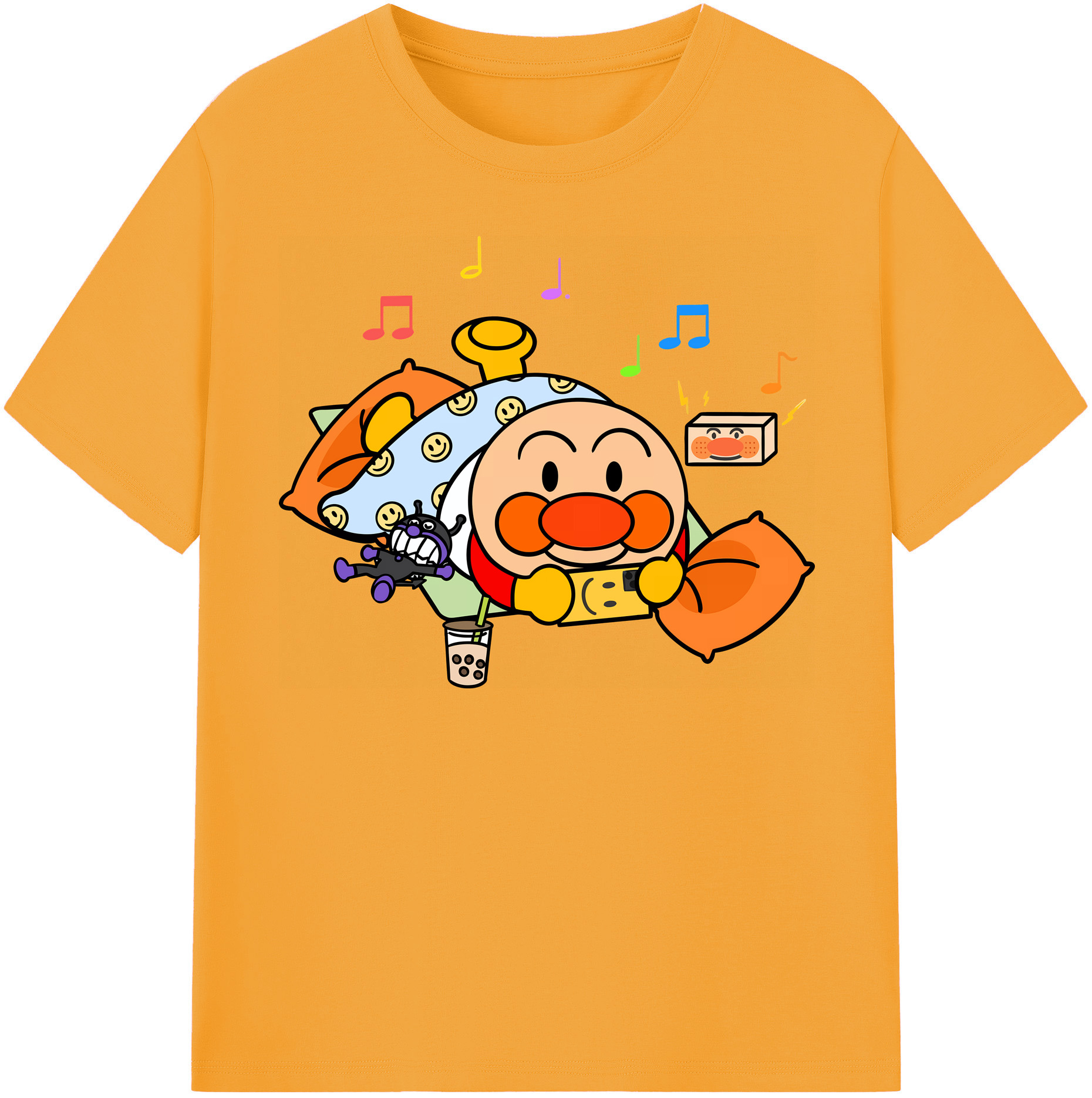 （画像用） アンパンマン Anpanman レディースカジュアルプリントTシャツ（綿100％）
