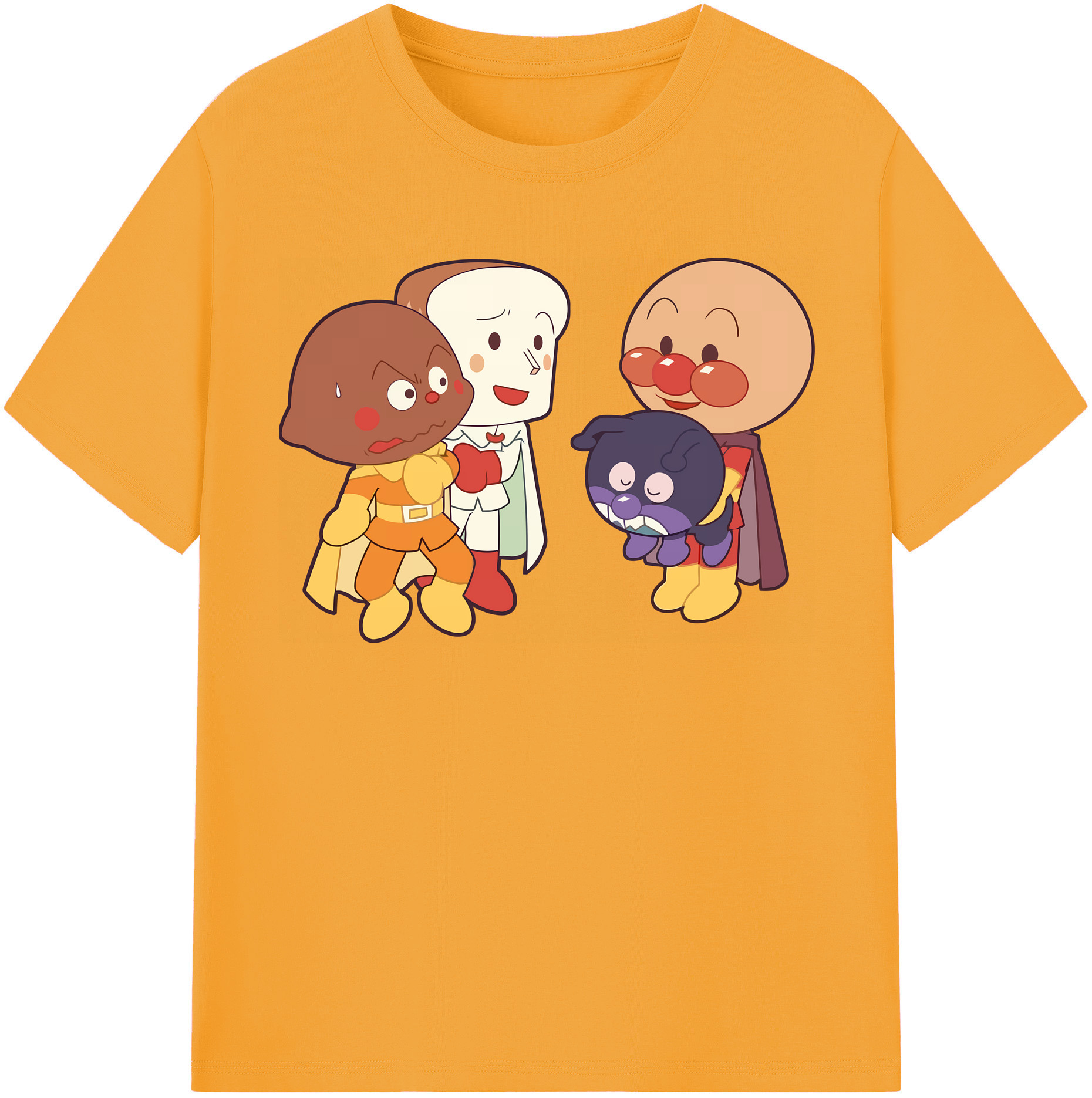 （画像用） アンパンマン Anpanman レディースカジュアルプリントTシャツ（綿100％）