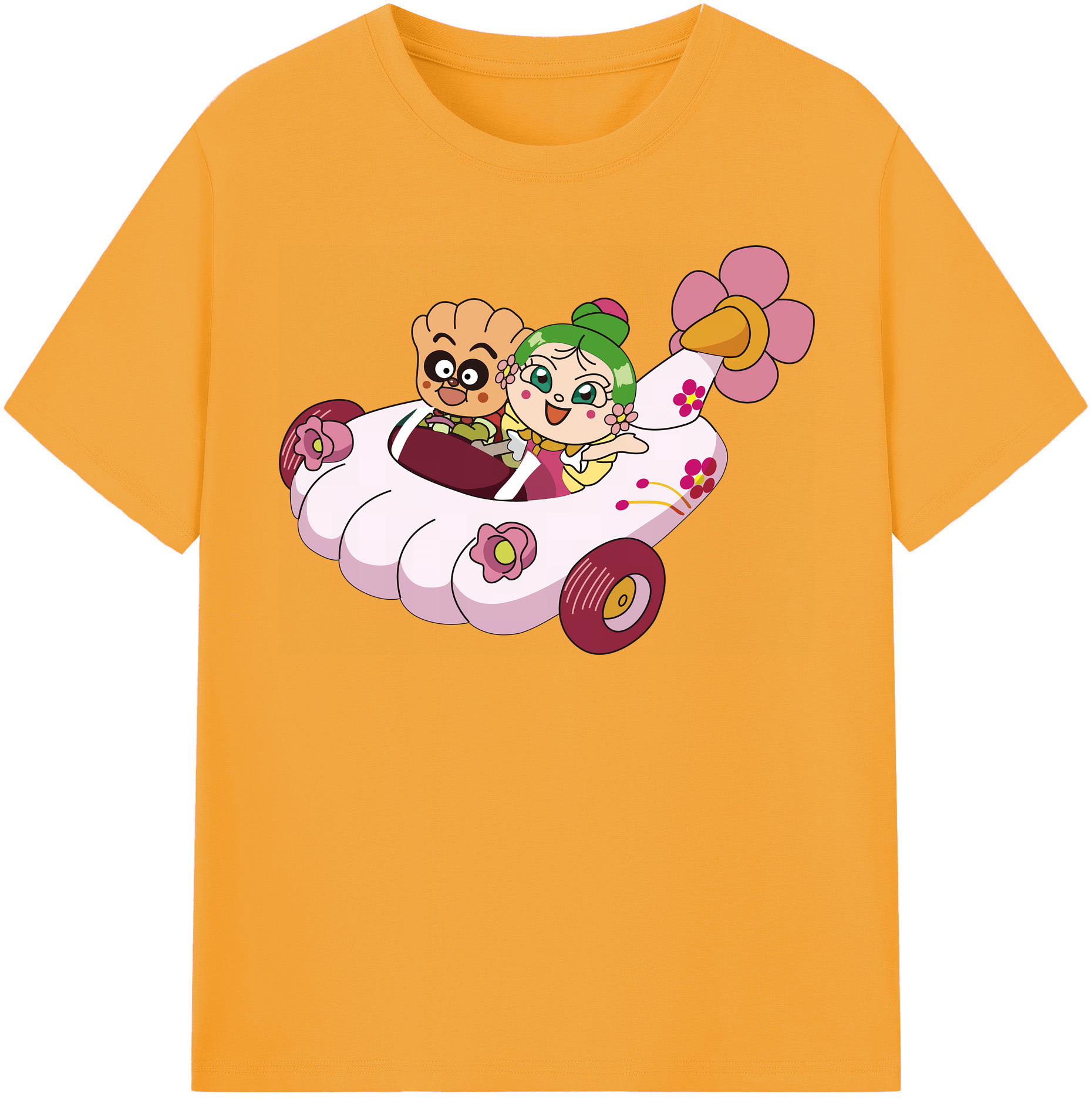（画像用） アンパンマン Anpanman レディースカジュアルプリントTシャツ（綿100％）