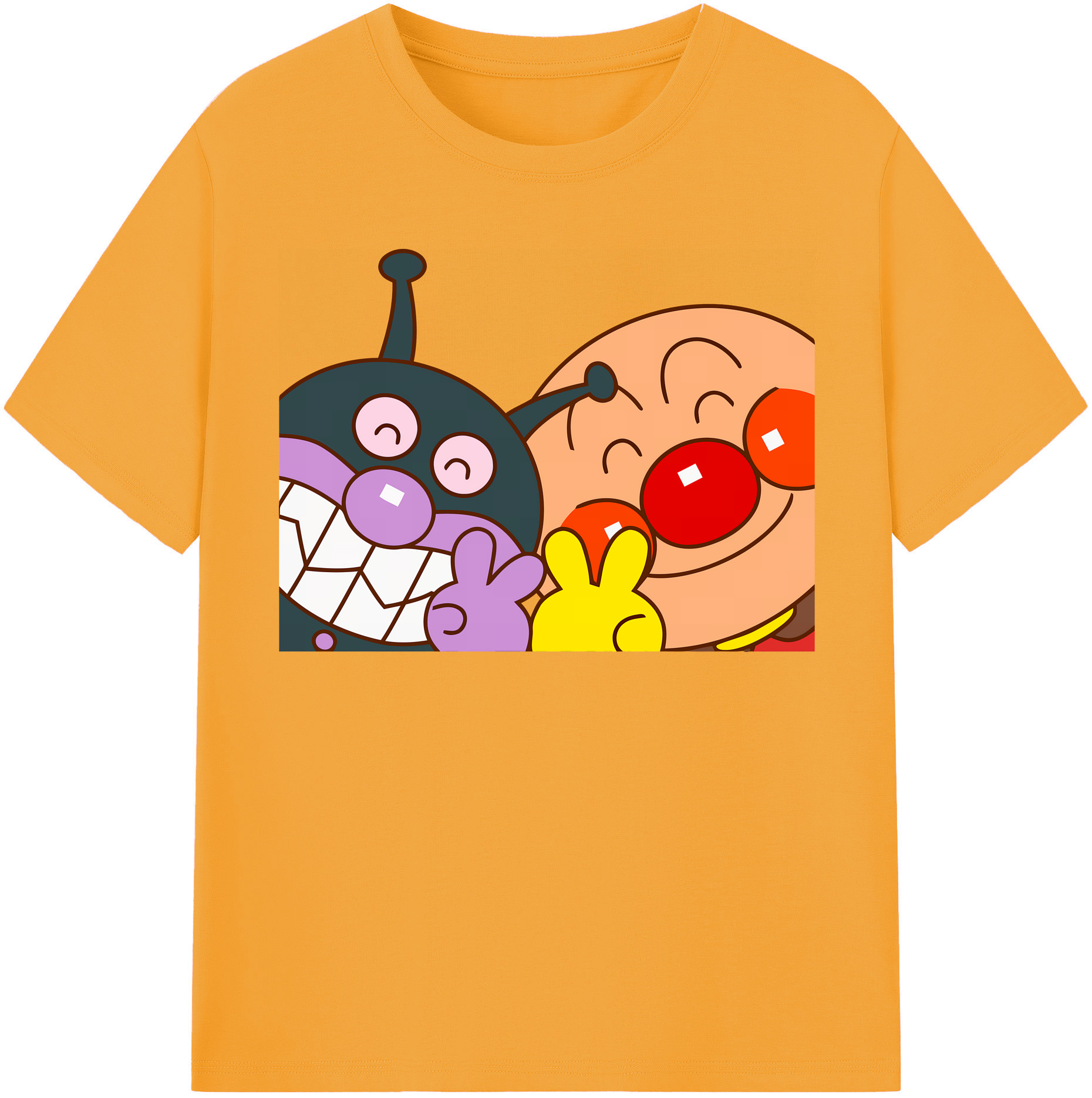 （画像用） アンパンマン Anpanman レディースカジュアルプリントTシャツ（綿100％）