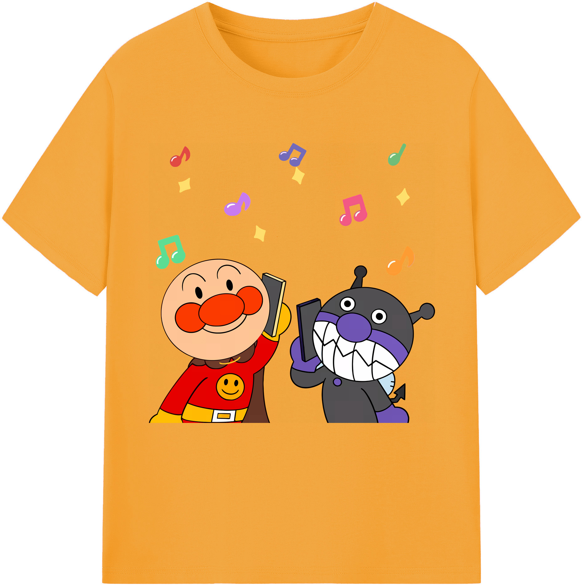 （画像用） アンパンマン Anpanman レディースカジュアルプリントTシャツ（綿100％）