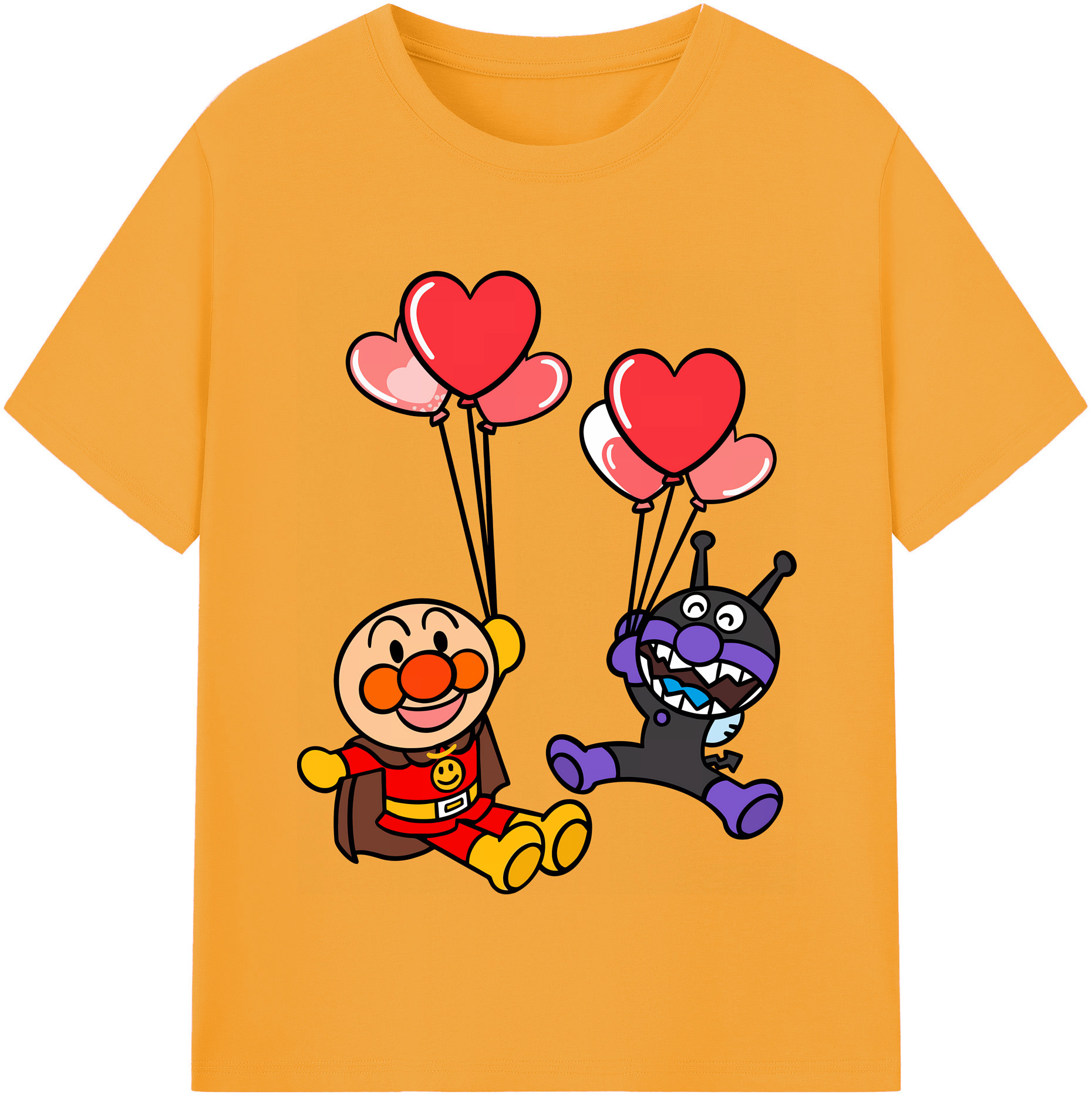 （画像用） アンパンマン Anpanman レディースカジュアルプリントTシャツ（綿100％）