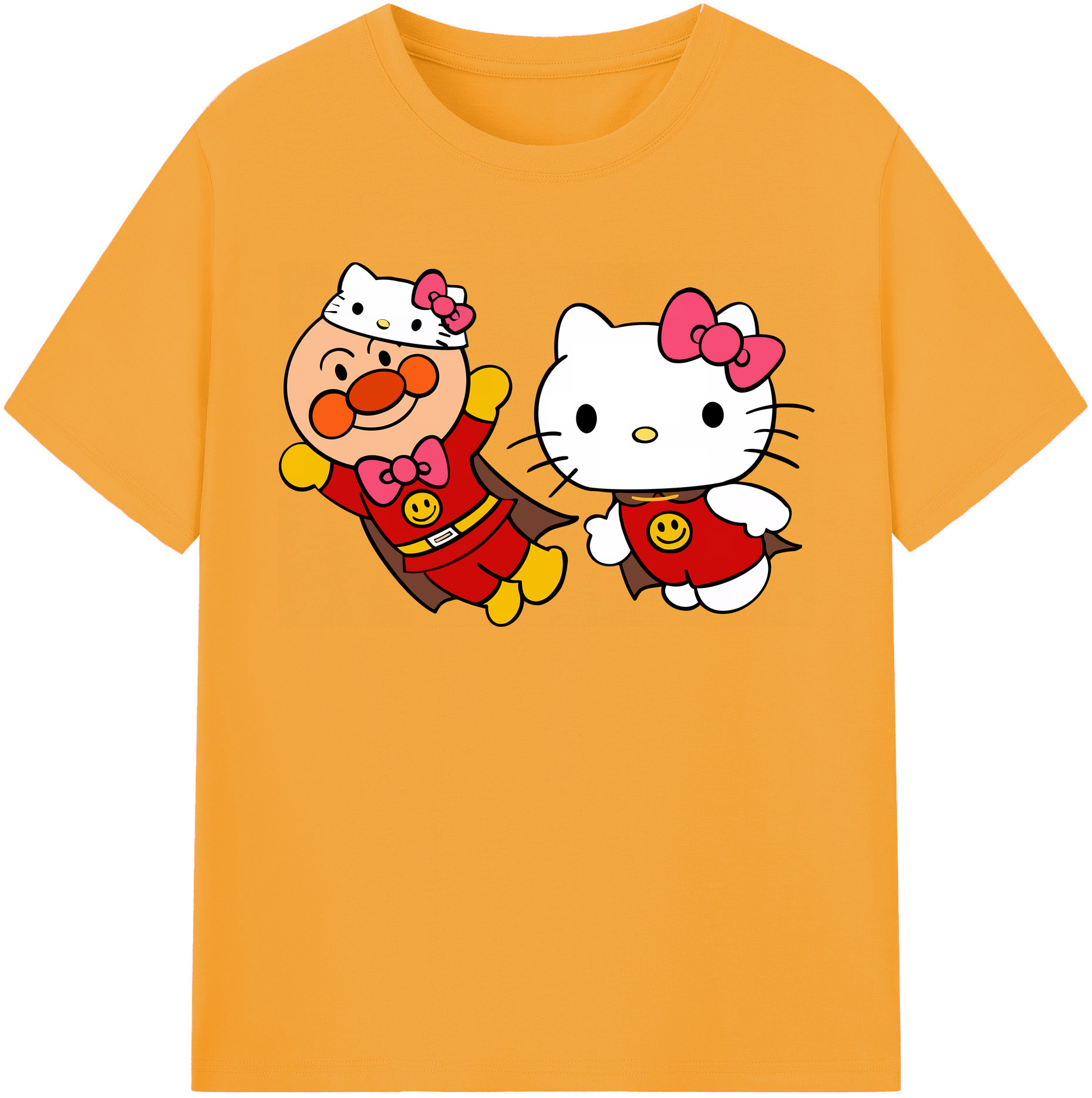 （画像用） アンパンマン Anpanman レディースカジュアルプリントTシャツ（綿100％）