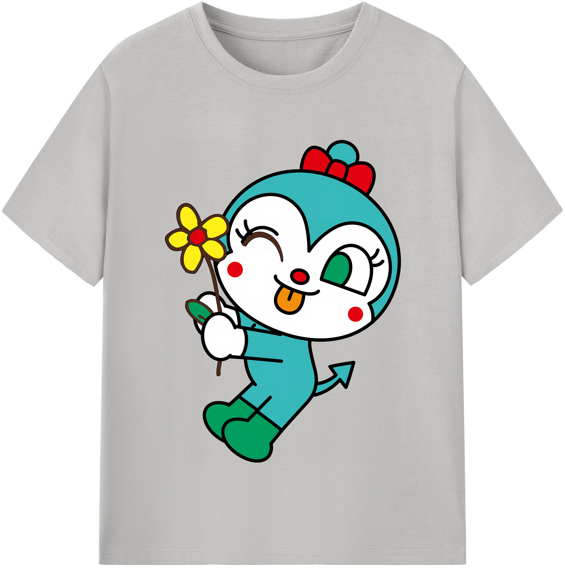 （画像用） アンパンマン Anpanman レディースカジュアルプリントTシャツ（綿100％）