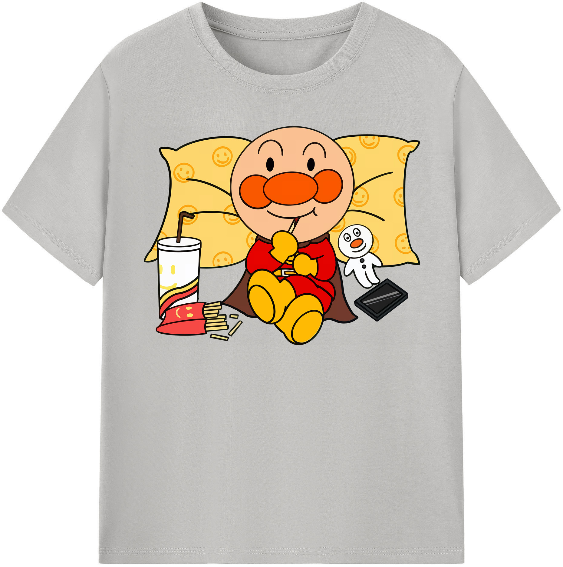 （画像用） アンパンマン Anpanman レディースカジュアルプリントTシャツ（綿100％）