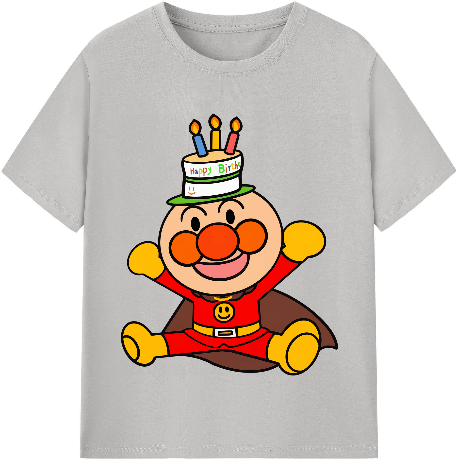 （画像用） アンパンマン Anpanman レディースカジュアルプリントTシャツ（綿100％）