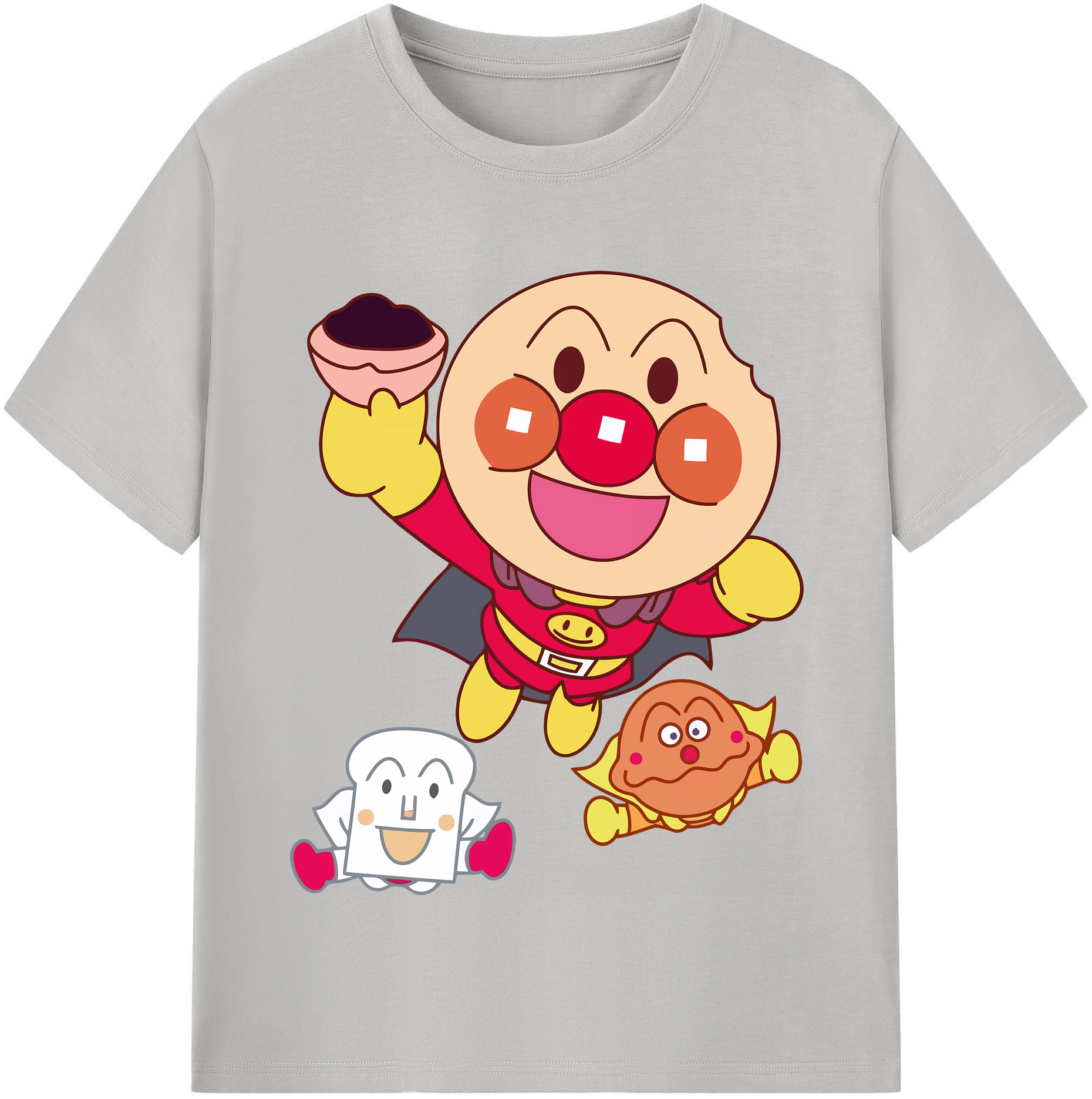 （画像用） アンパンマン Anpanman レディースカジュアルプリントTシャツ（綿100％）