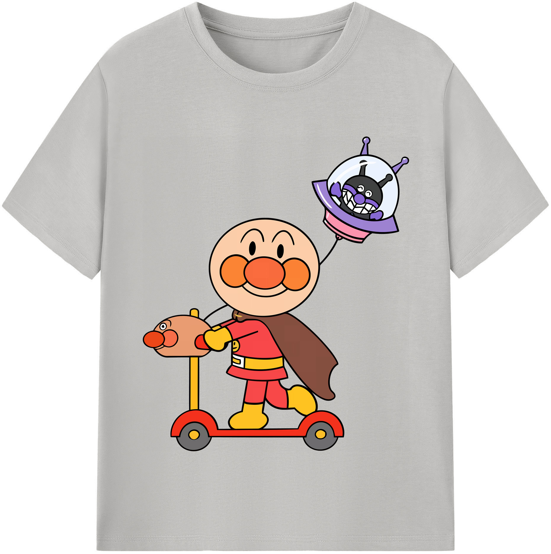 （画像用） アンパンマン Anpanman レディースカジュアルプリントTシャツ（綿100％）