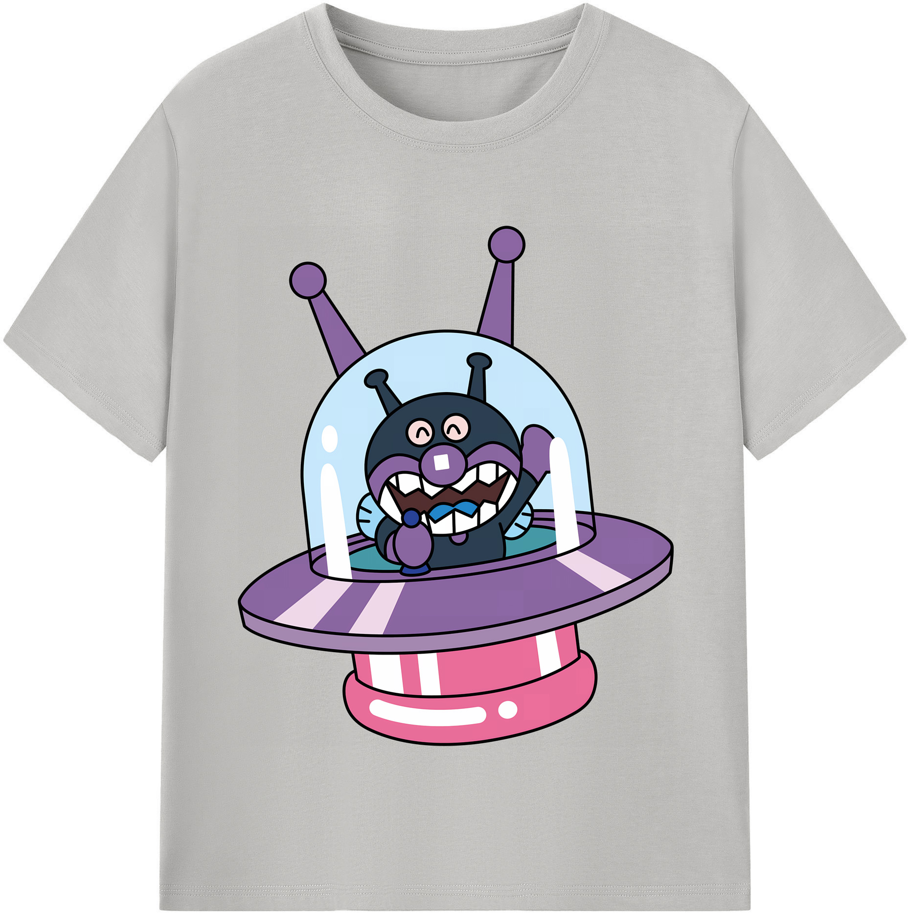 （画像用） アンパンマン Anpanman レディースカジュアルプリントTシャツ（綿100％）