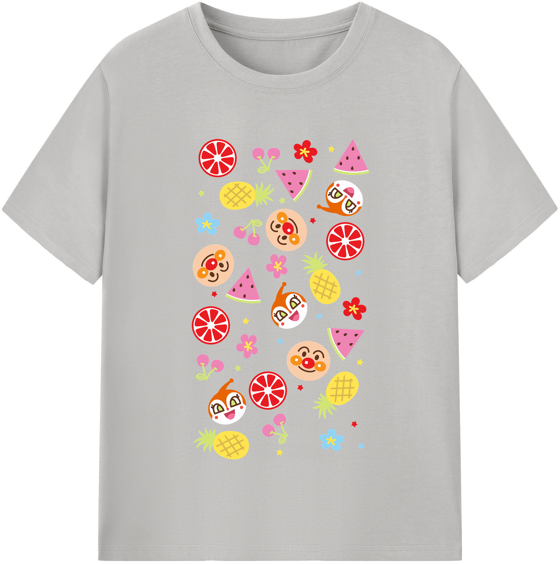 （画像用） アンパンマン Anpanman レディースカジュアルプリントTシャツ（綿100％）