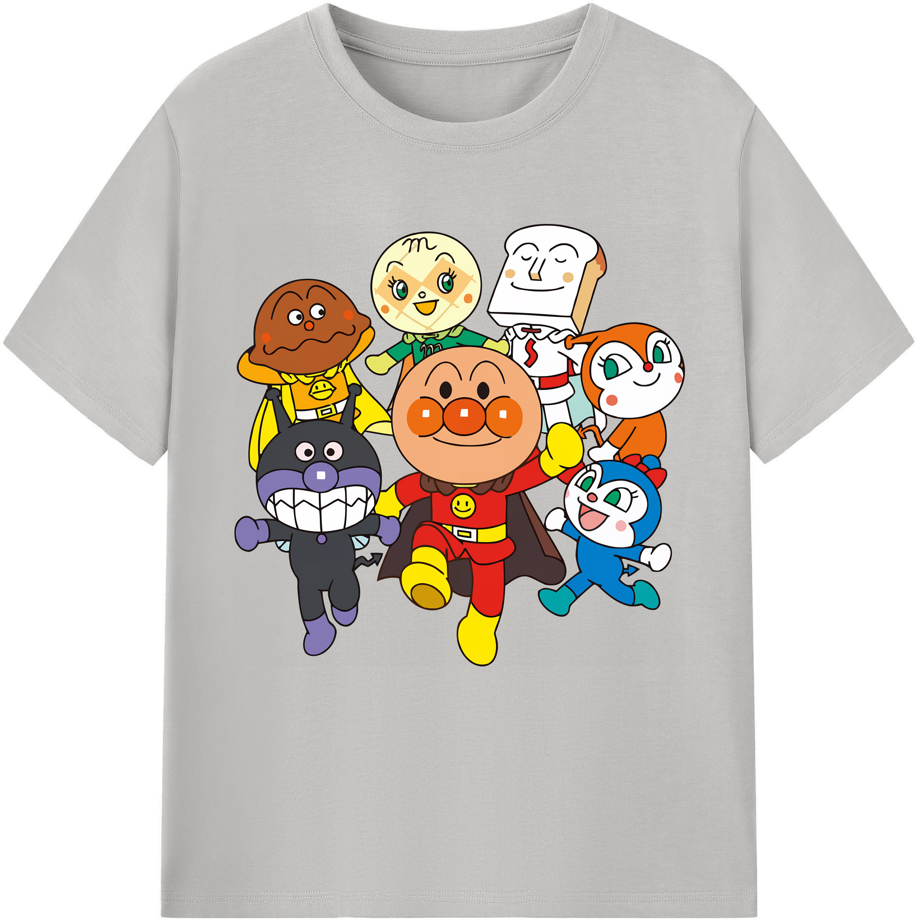 （画像用） アンパンマン Anpanman レディースカジュアルプリントTシャツ（綿100％）