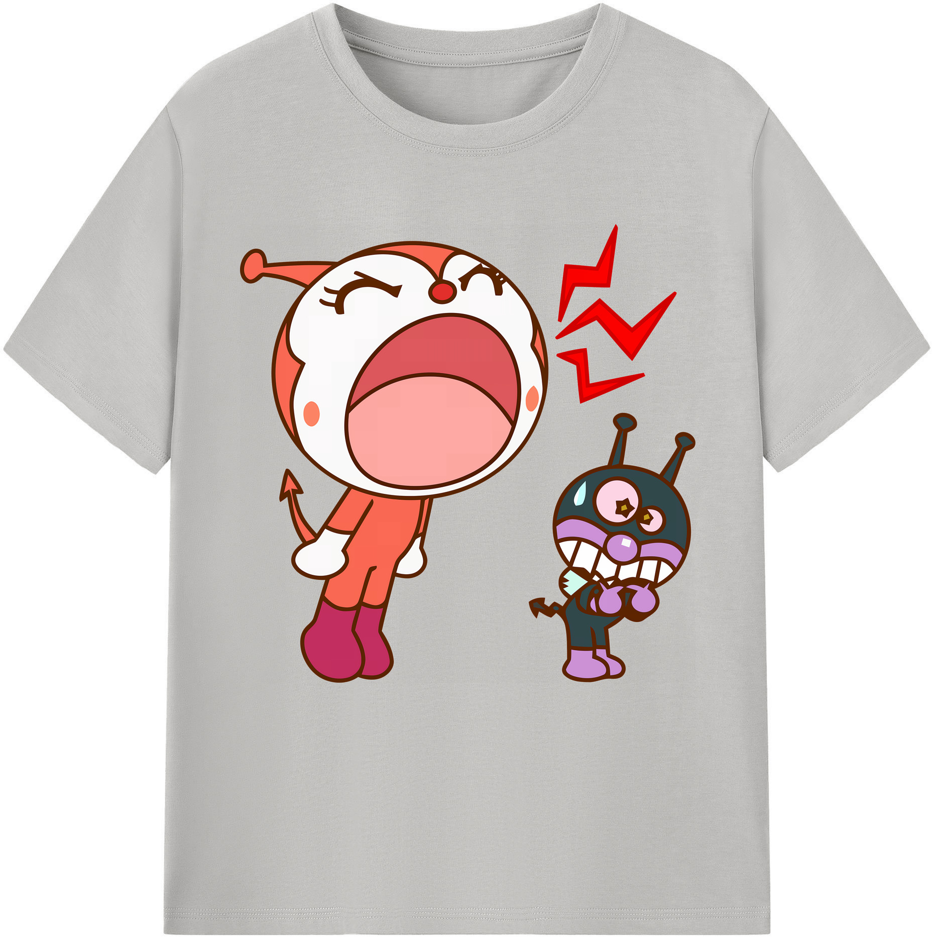 （画像用） アンパンマン Anpanman レディースカジュアルプリントTシャツ（綿100％）