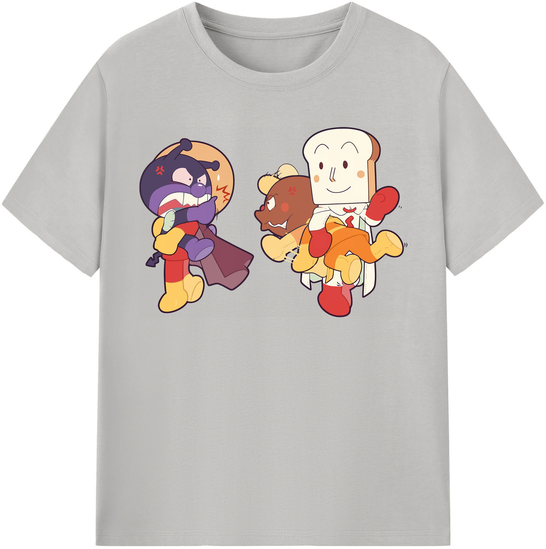 （画像用） アンパンマン Anpanman レディースカジュアルプリントTシャツ（綿100％）