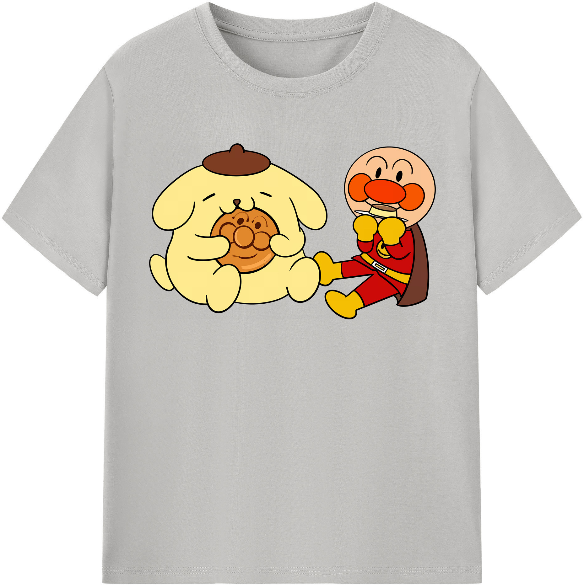 （画像用） アンパンマン Anpanman レディースカジュアルプリントTシャツ（綿100％）