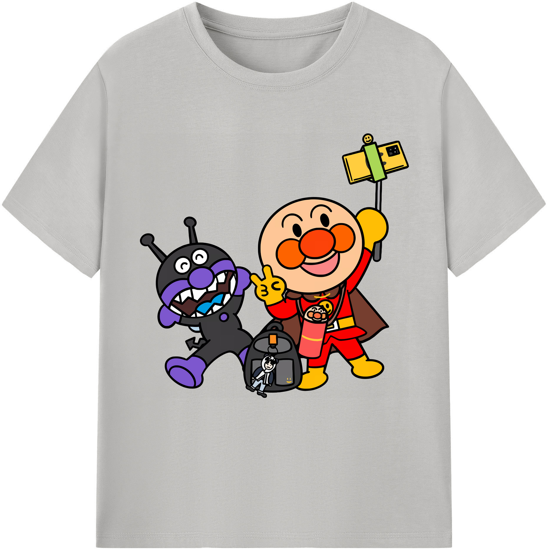 （画像用） アンパンマン Anpanman レディースカジュアルプリントTシャツ（綿100％）