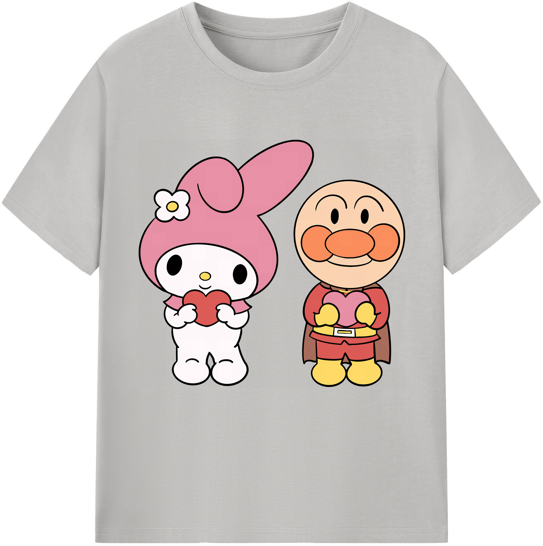 （画像用） アンパンマン Anpanman レディースカジュアルプリントTシャツ（綿100％）
