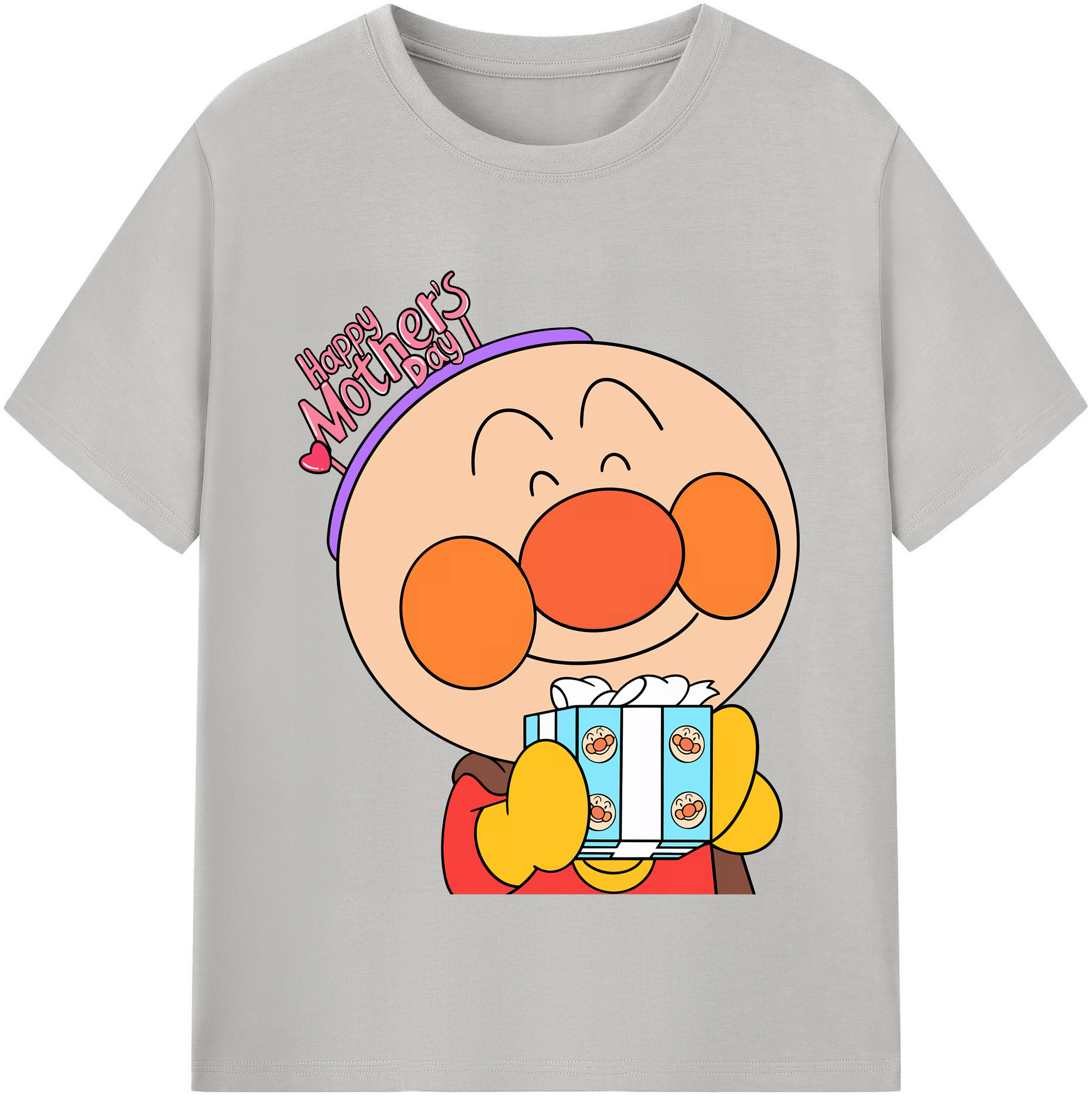 （画像用） アンパンマン Anpanman レディースカジュアルプリントTシャツ（綿100％）