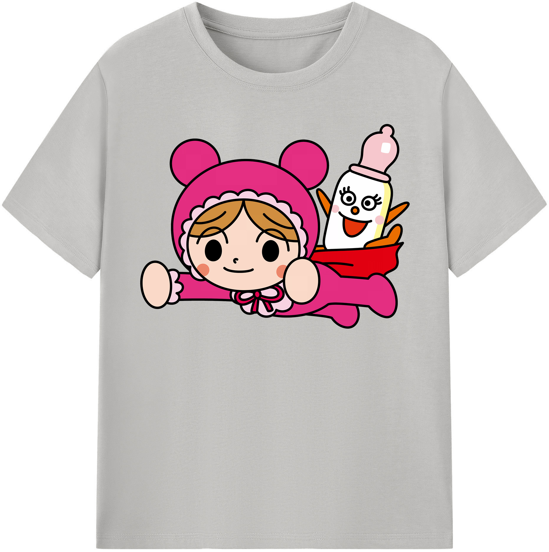 （画像用） アンパンマン Anpanman レディースカジュアルプリントTシャツ（綿100％）