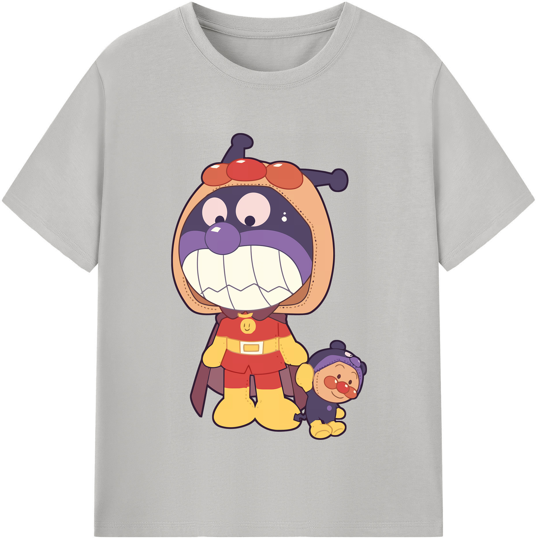 （画像用） アンパンマン Anpanman レディースカジュアルプリントTシャツ（綿100％）
