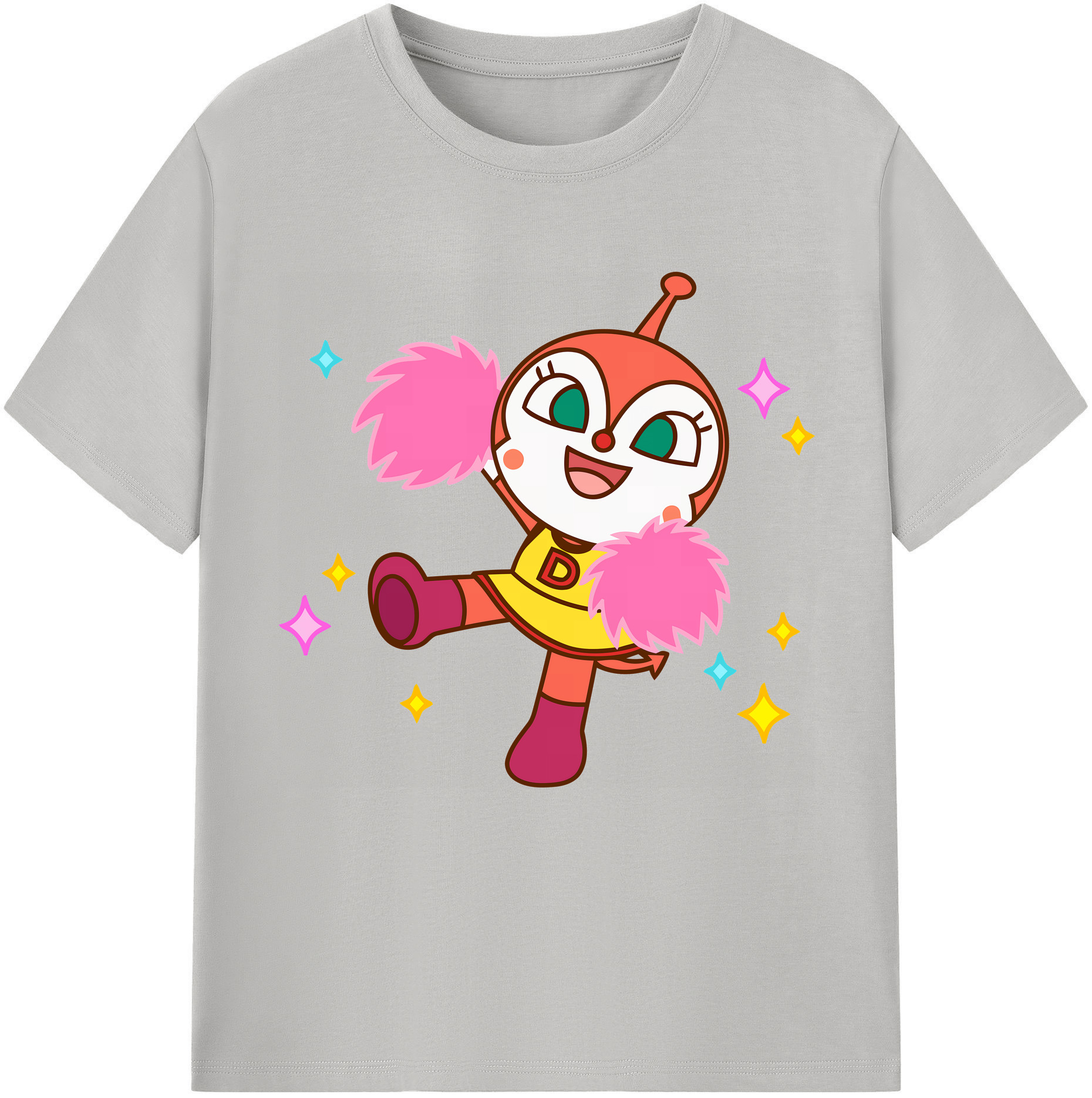 （画像用） アンパンマン Anpanman レディースカジュアルプリントTシャツ（綿100％）