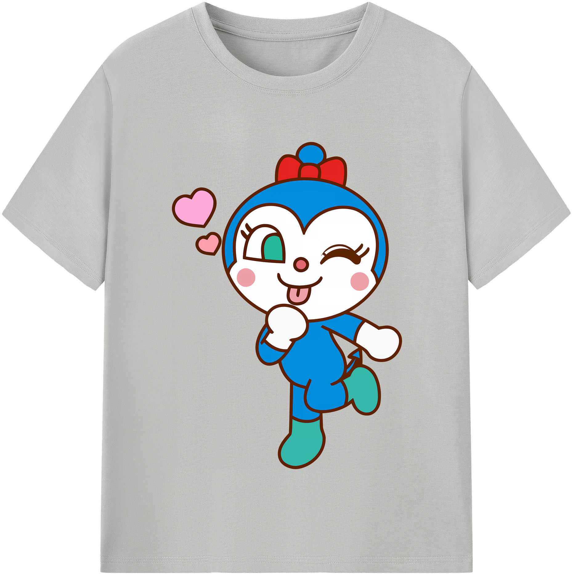 （画像用） アンパンマン Anpanman レディースカジュアルプリントTシャツ（綿100％）