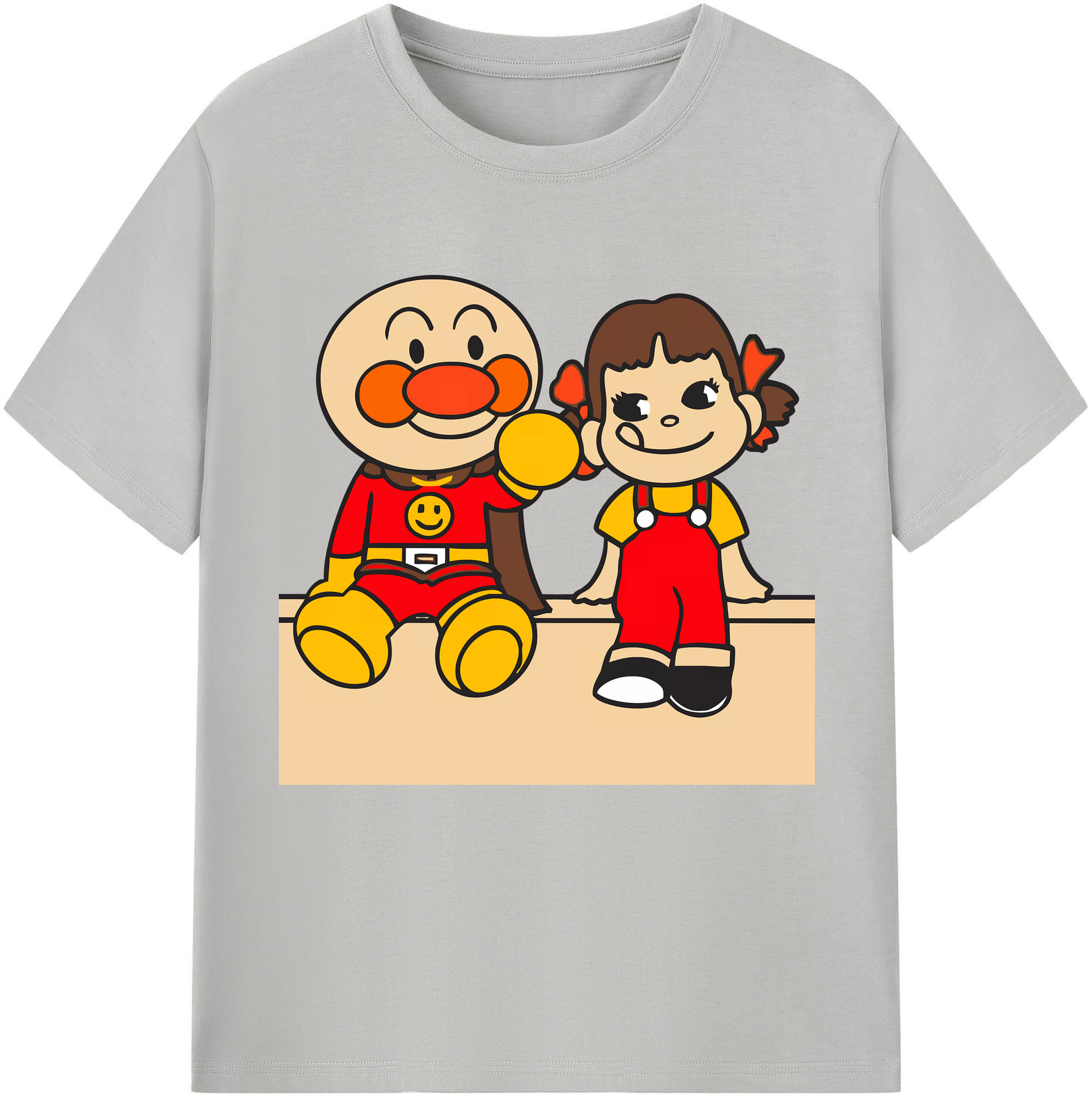 （画像用） アンパンマン Anpanman レディースカジュアルプリントTシャツ（綿100％）
