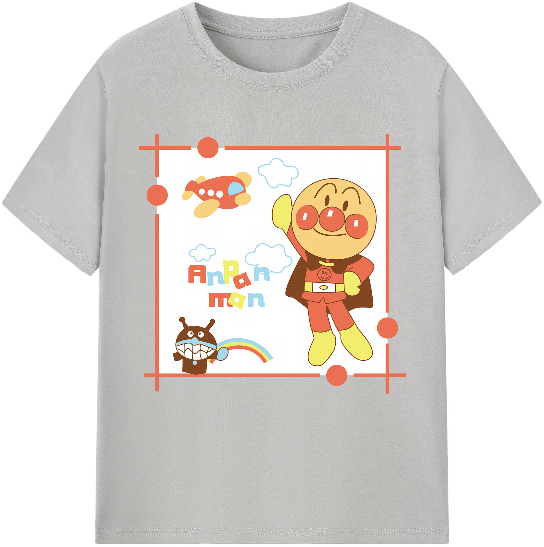 （画像用） アンパンマン Anpanman レディースカジュアルプリントTシャツ（綿100％）