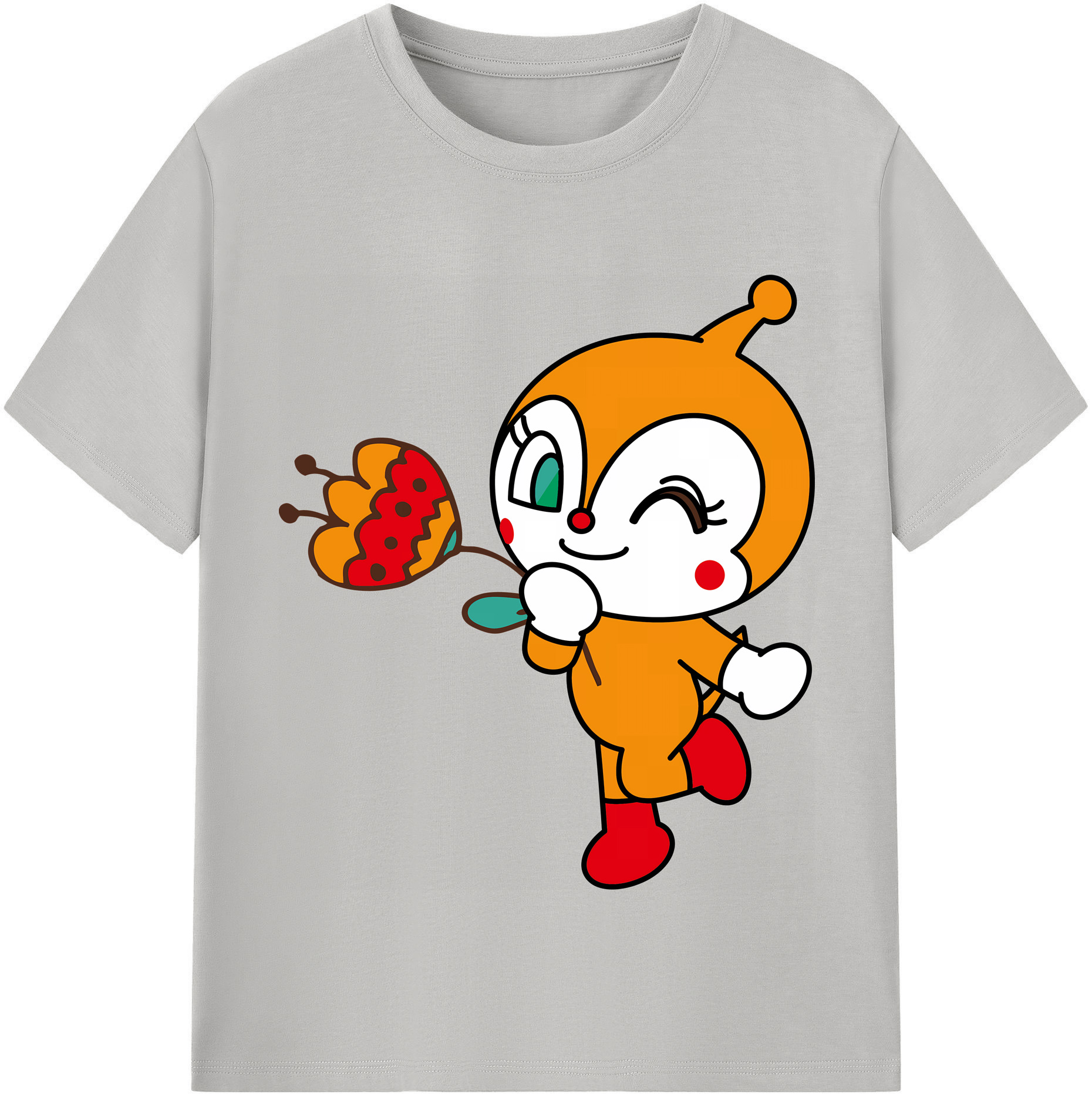 （画像用） アンパンマン Anpanman レディースカジュアルプリントTシャツ（綿100％）