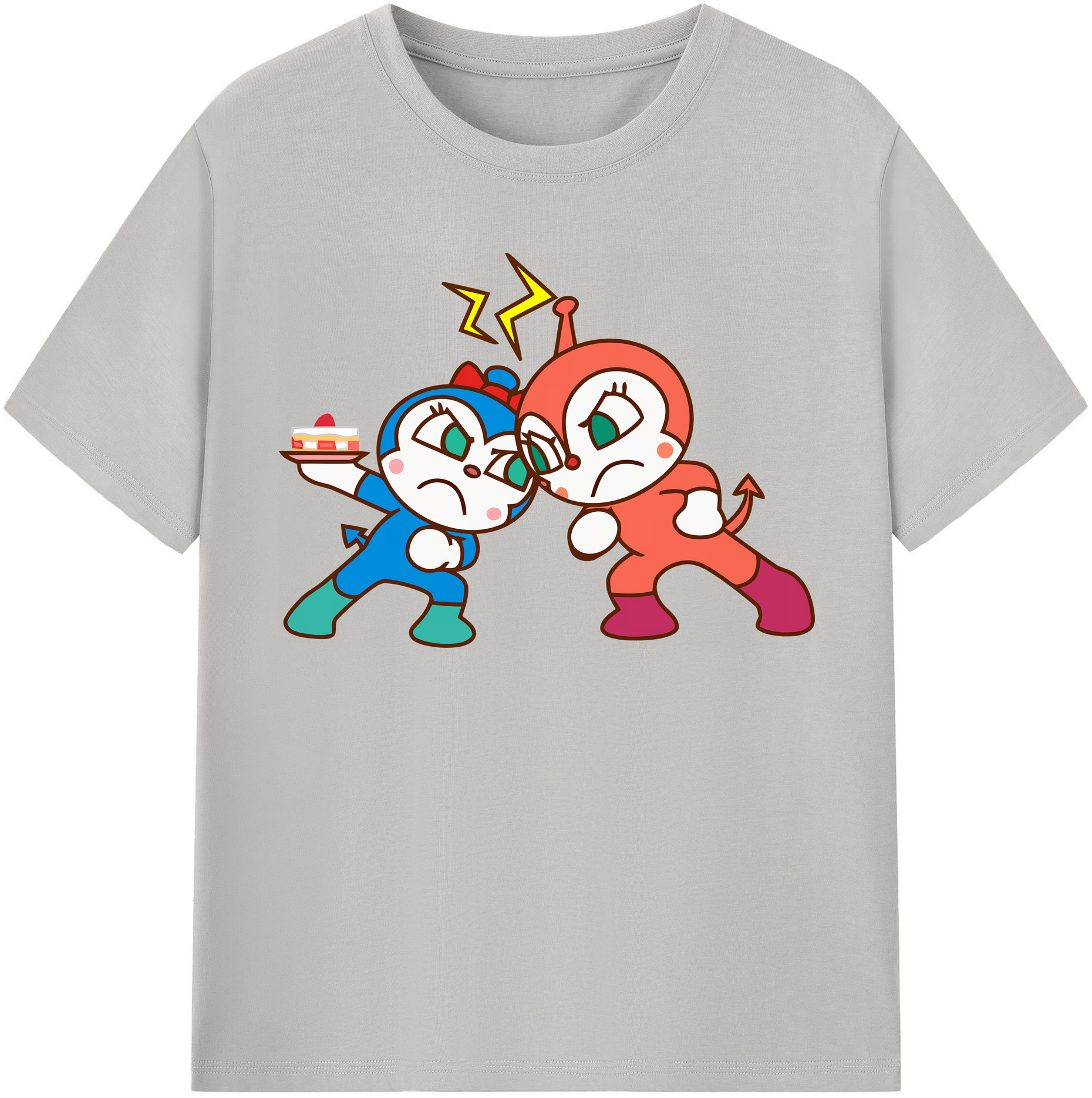 （画像用） アンパンマン Anpanman レディースカジュアルプリントTシャツ（綿100％）