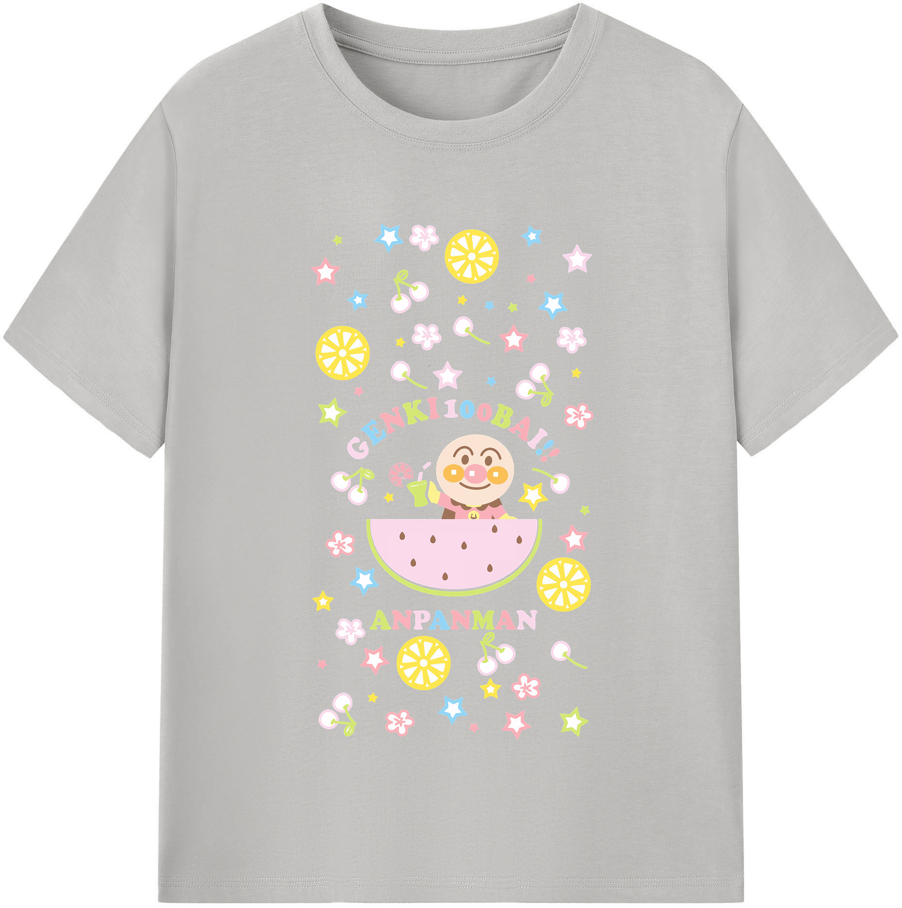 （画像用） アンパンマン Anpanman レディースカジュアルプリントTシャツ（綿100％）