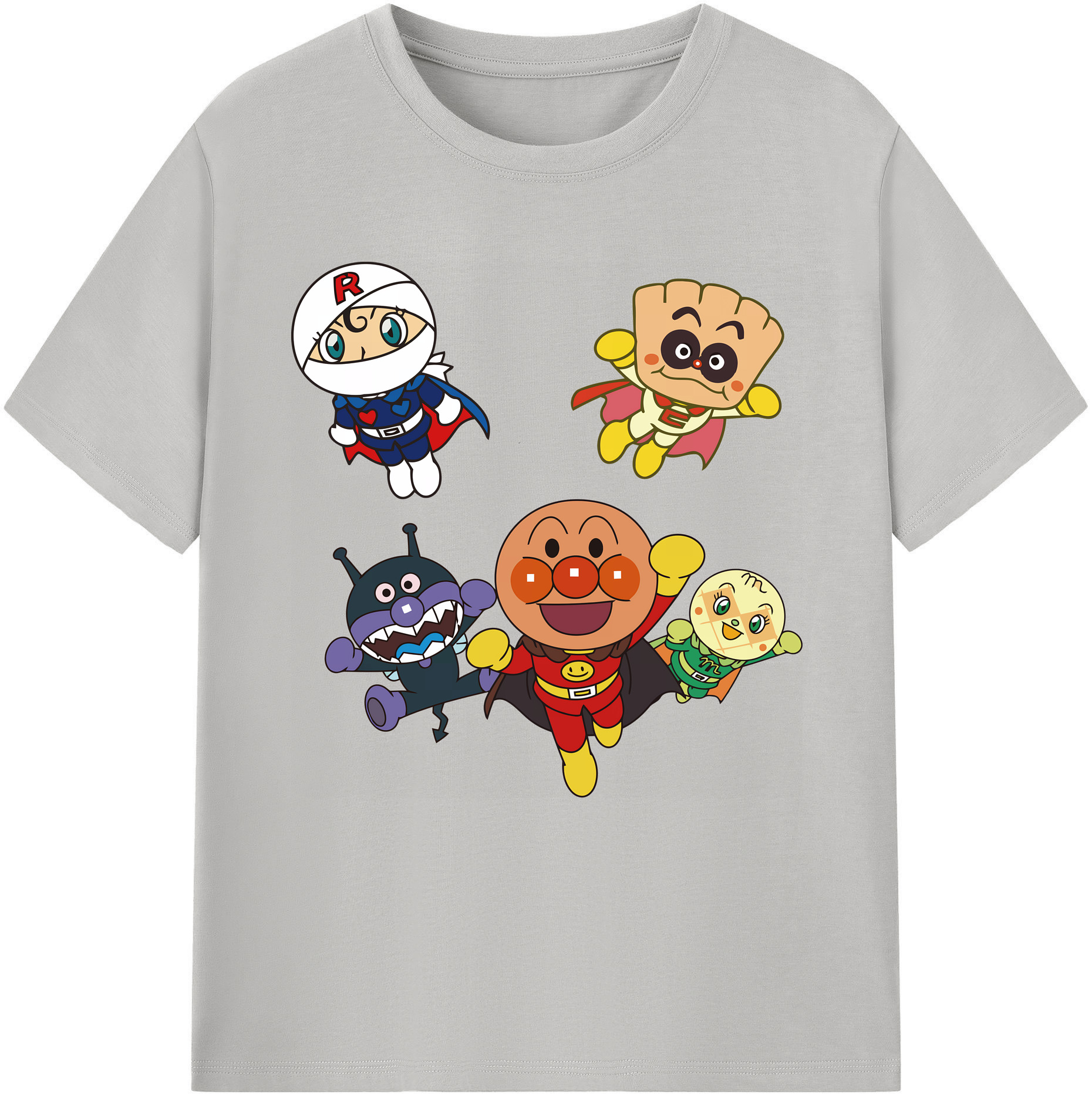 （画像用） アンパンマン Anpanman レディースカジュアルプリントTシャツ（綿100％）