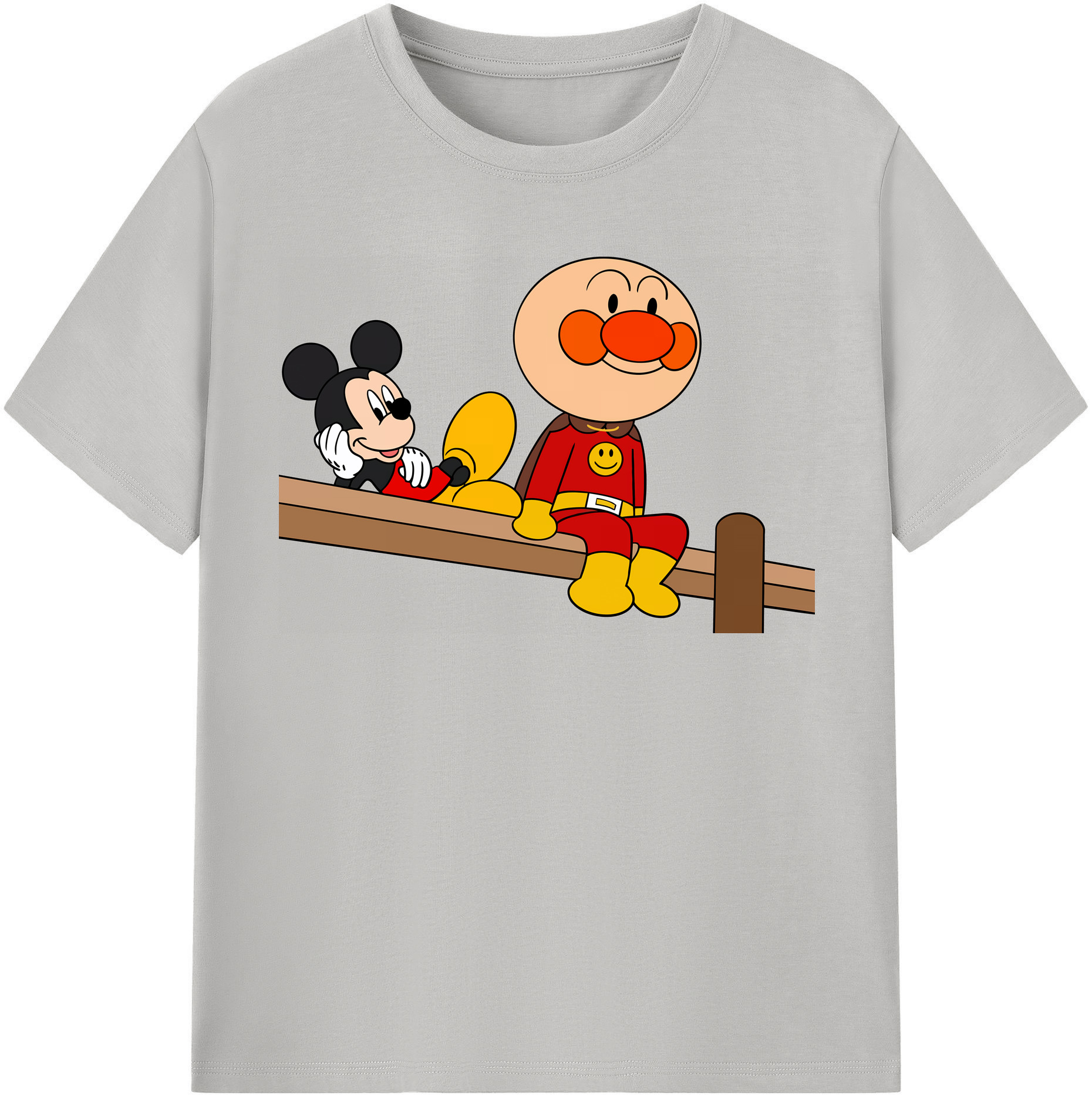 （画像用） アンパンマン Anpanman レディースカジュアルプリントTシャツ（綿100％）