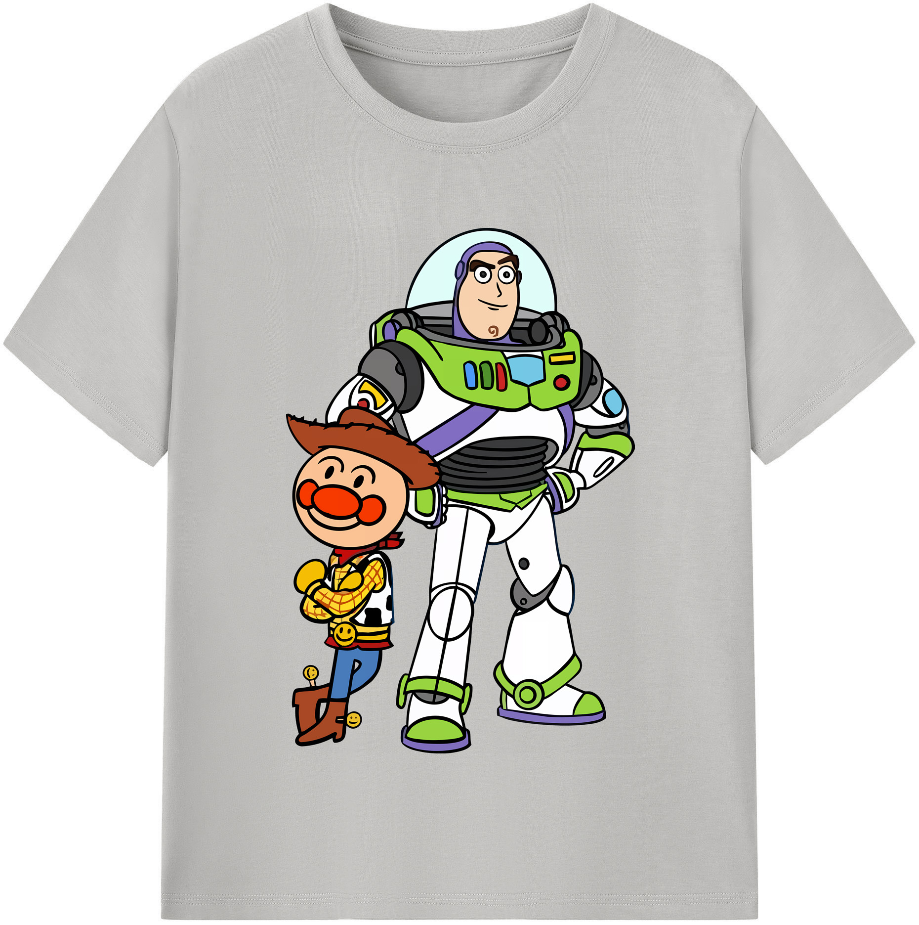（画像用） アンパンマン Anpanman レディースカジュアルプリントTシャツ（綿100％）