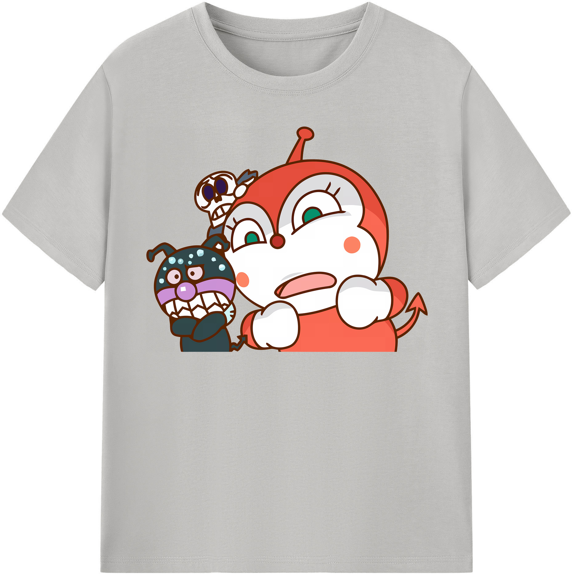 （画像用） アンパンマン Anpanman レディースカジュアルプリントTシャツ（綿100％）