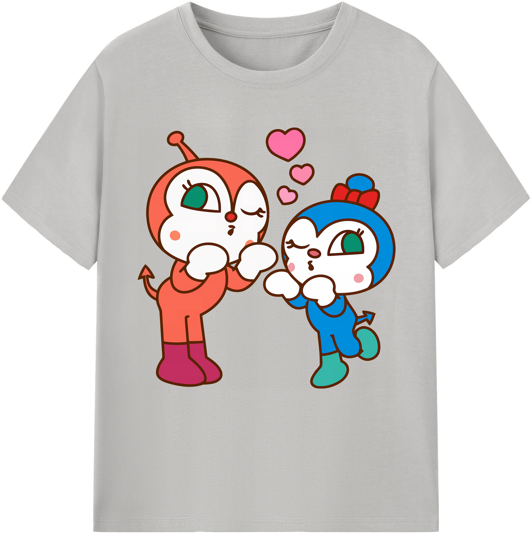 （画像用） アンパンマン Anpanman レディースカジュアルプリントTシャツ（綿100％）