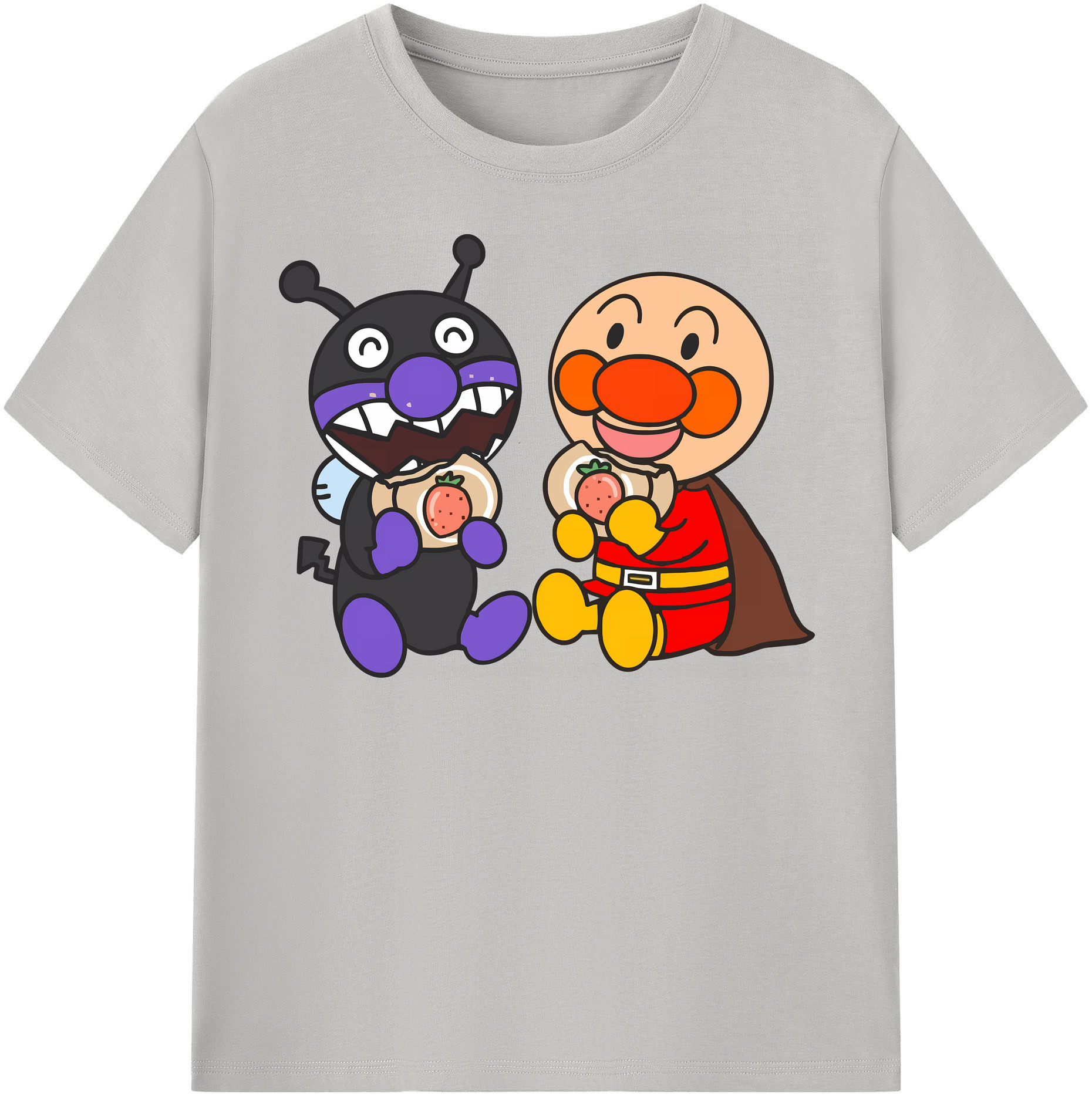 （画像用） アンパンマン Anpanman レディースカジュアルプリントTシャツ（綿100％）