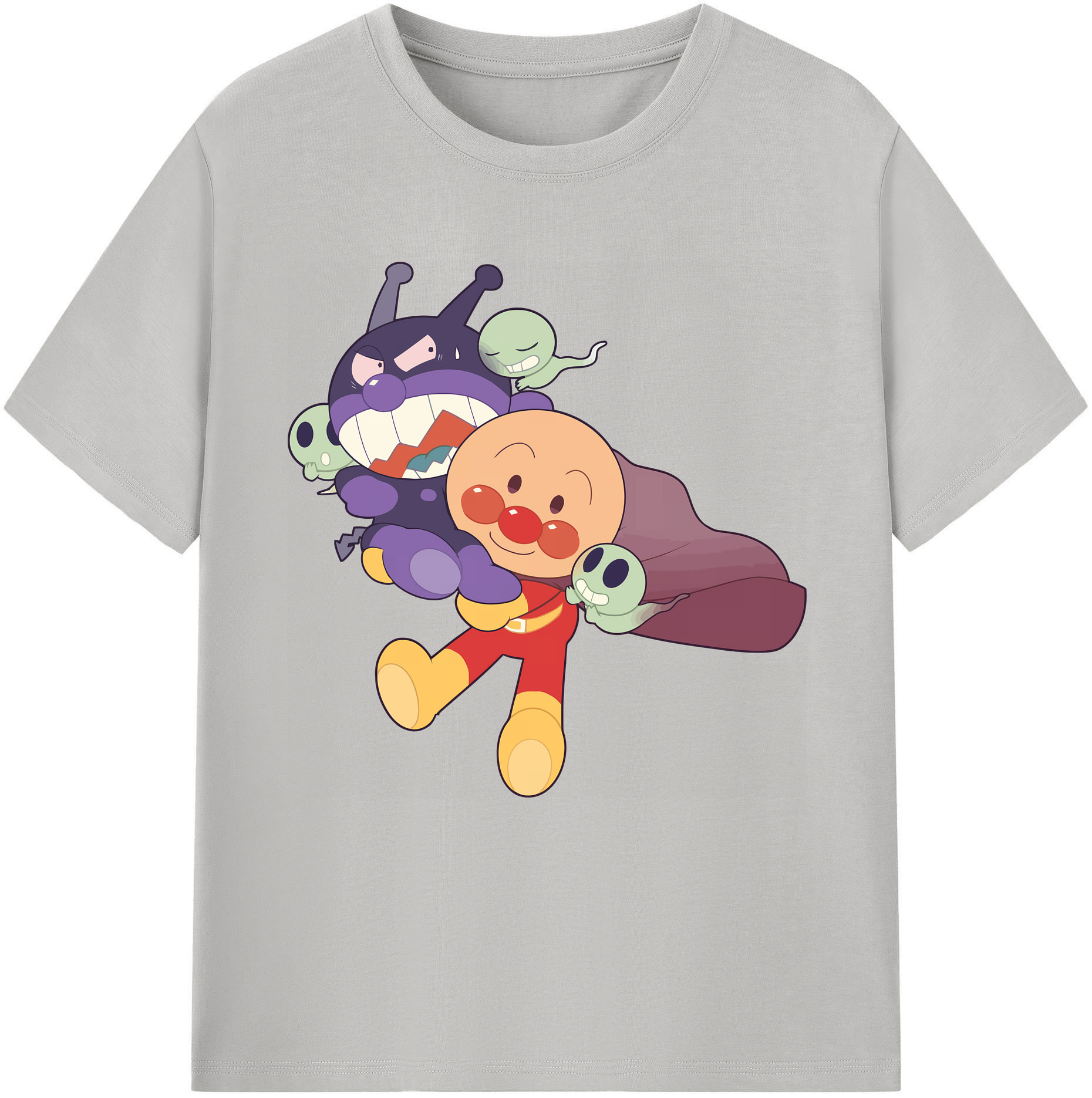 （画像用） アンパンマン Anpanman レディースカジュアルプリントTシャツ（綿100％）