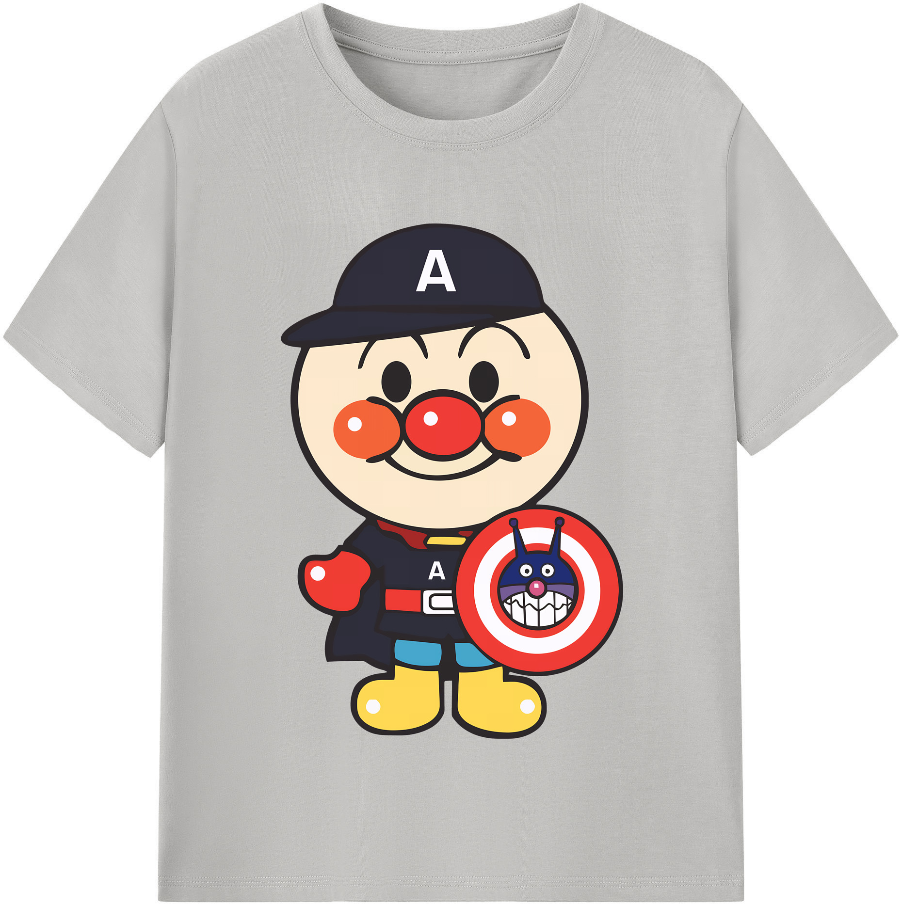 （画像用） アンパンマン Anpanman レディースカジュアルプリントTシャツ（綿100％）