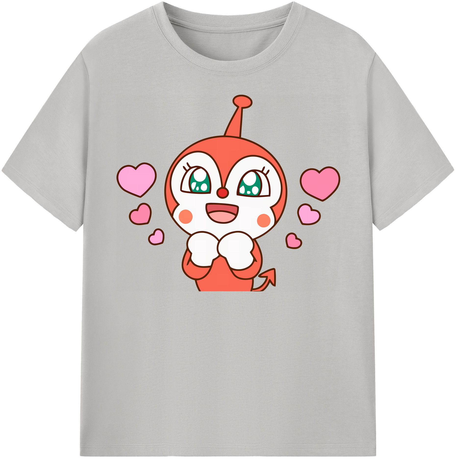 （画像用） アンパンマン Anpanman レディースカジュアルプリントTシャツ（綿100％）