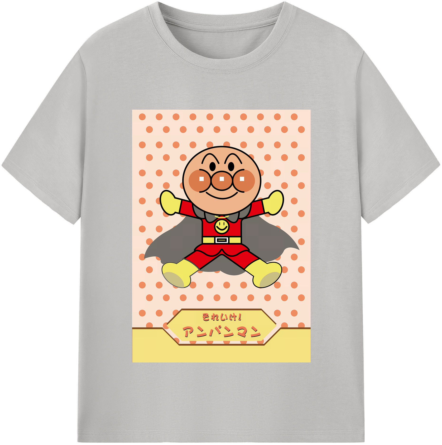 （画像用） アンパンマン Anpanman レディースカジュアルプリントTシャツ（綿100％）
